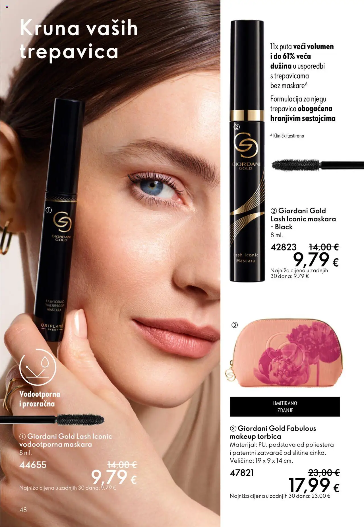 Oriflame katalog | vrijedi od 08.10.2025 | Stranica: 48 | Proizvodi: Maskara, Torbica