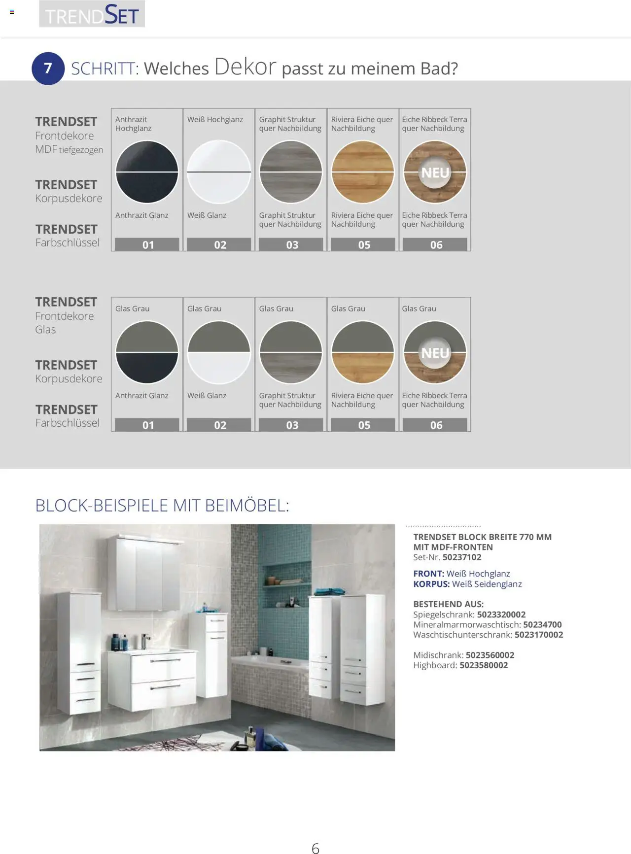 Hammer Zuhause Trendset - gültig ab dem 01.01.2024 | Seite: 6 | Produkte: HIghboard, Bad, Spiegelschrank, Midischrank