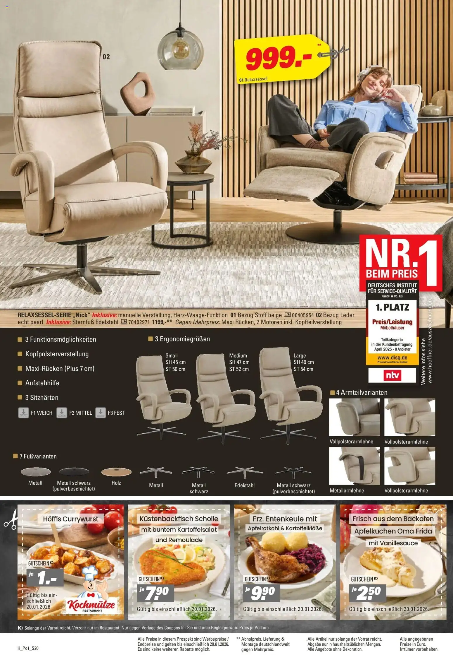 Höffner - Höffner: Möbelangebote – gültig ab 23.12.2025 | Seite: 20 | Produkte: Relaxsessel, Backofen