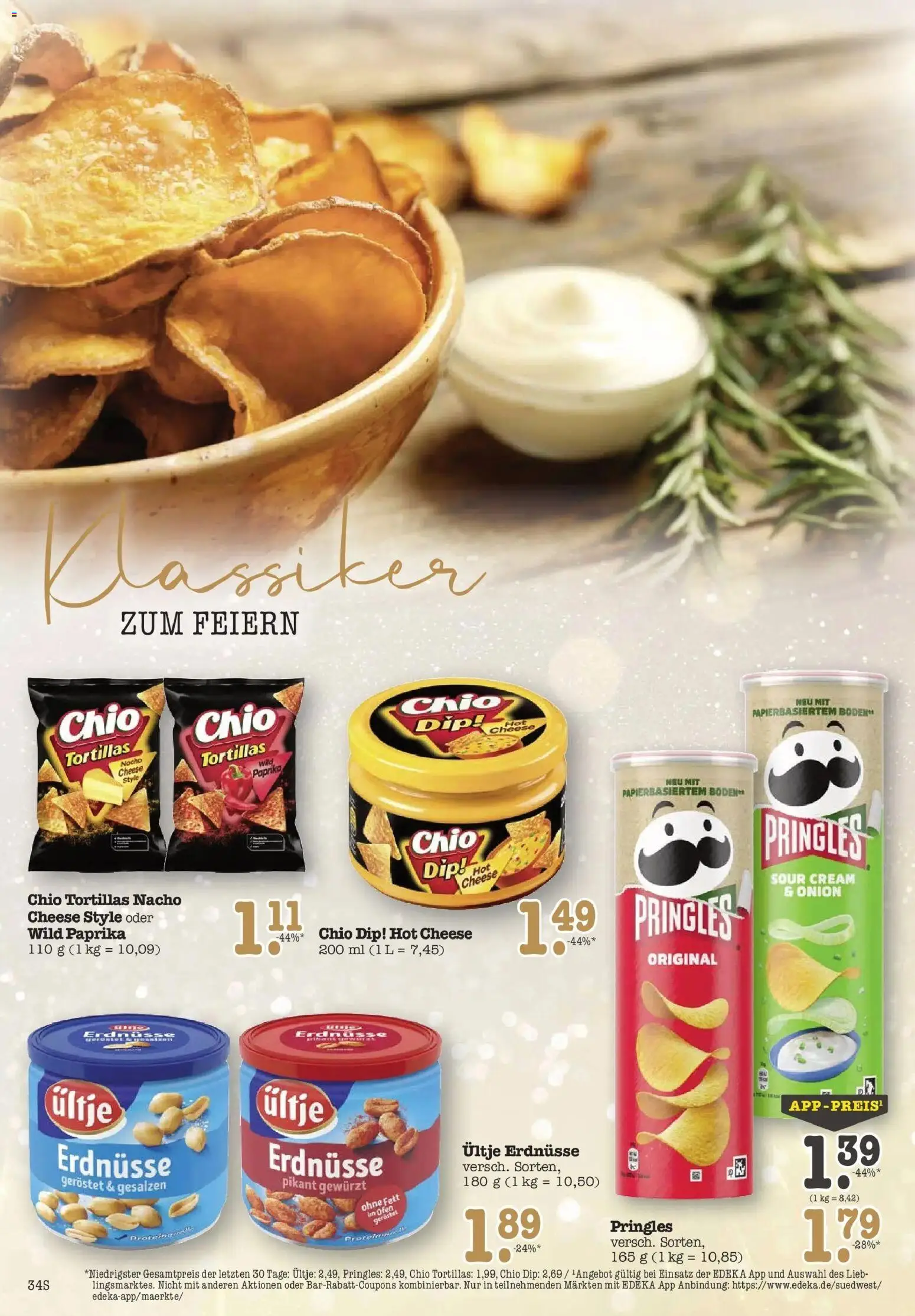 Edeka prospekt Offenbach	 – gültig ab 14.12.2025 | Seite: 34 | Produkte: Ultje erdnusse, Chio tortillas, Pringles, Chips