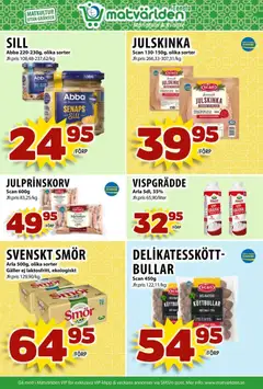 Matvärlden - erbjudanden - Förhandsvisning av reklamblad från butik Matvärlden aktuell från 15.12.2025 | Sida: 3 | Produkter: Visp, Sill, Smör, Grädde
