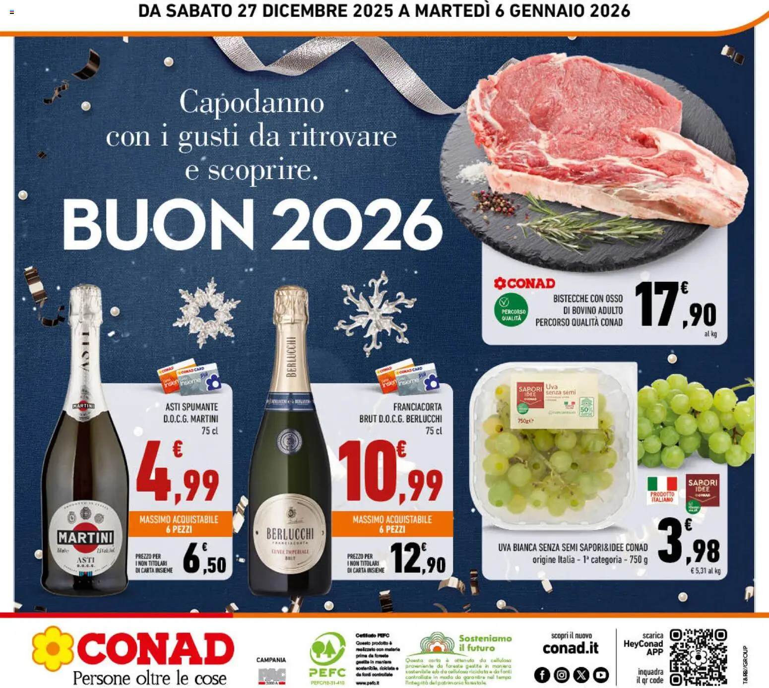 Volantino Conad del 27.12.2025 | Pagina: 24 | Prodotti: Bovino, Uva, Spumante