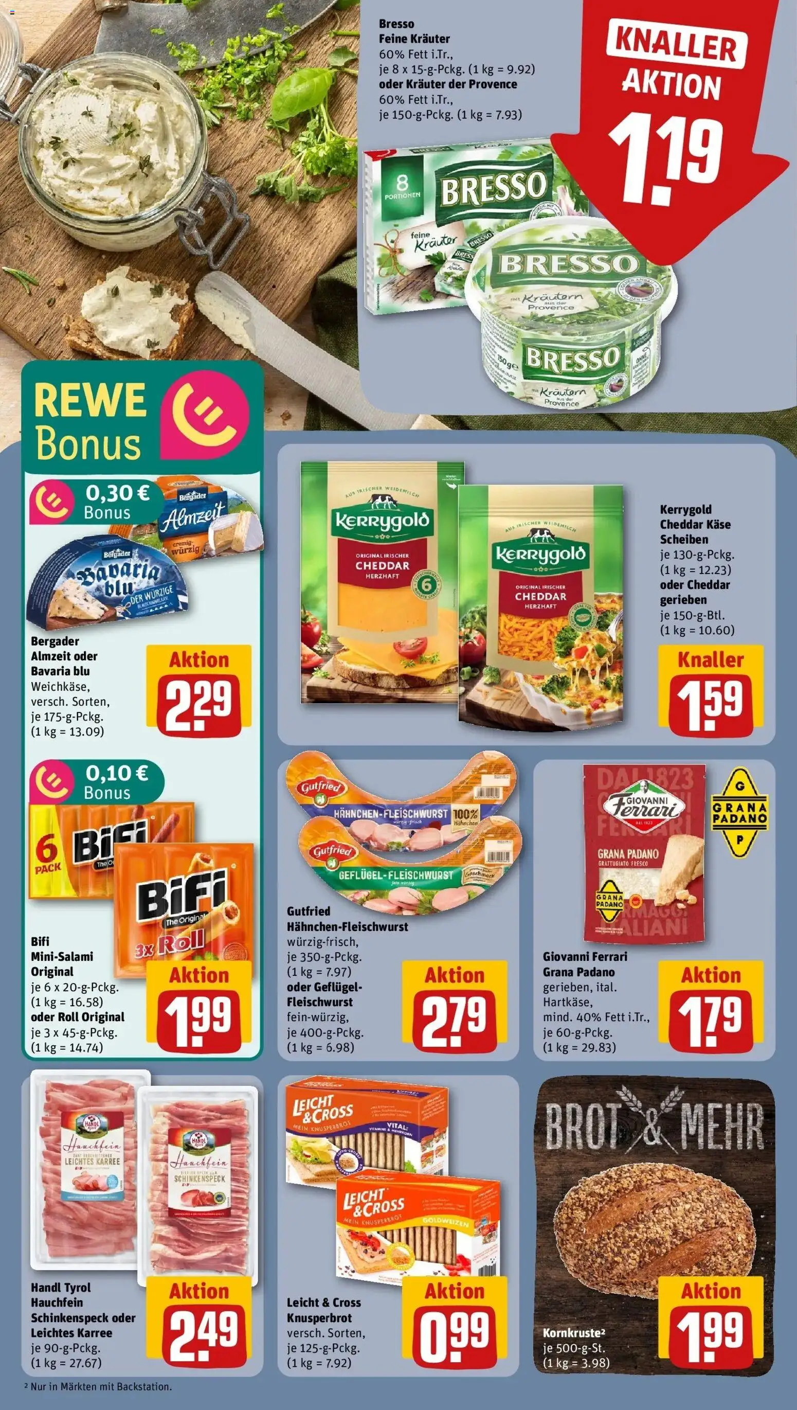 Rewe prospekt Leipzig	 – gültig ab 09.02.2026 | Seite: 16 | Produkte: Hahnchen, Bifi, Bresso, Brot