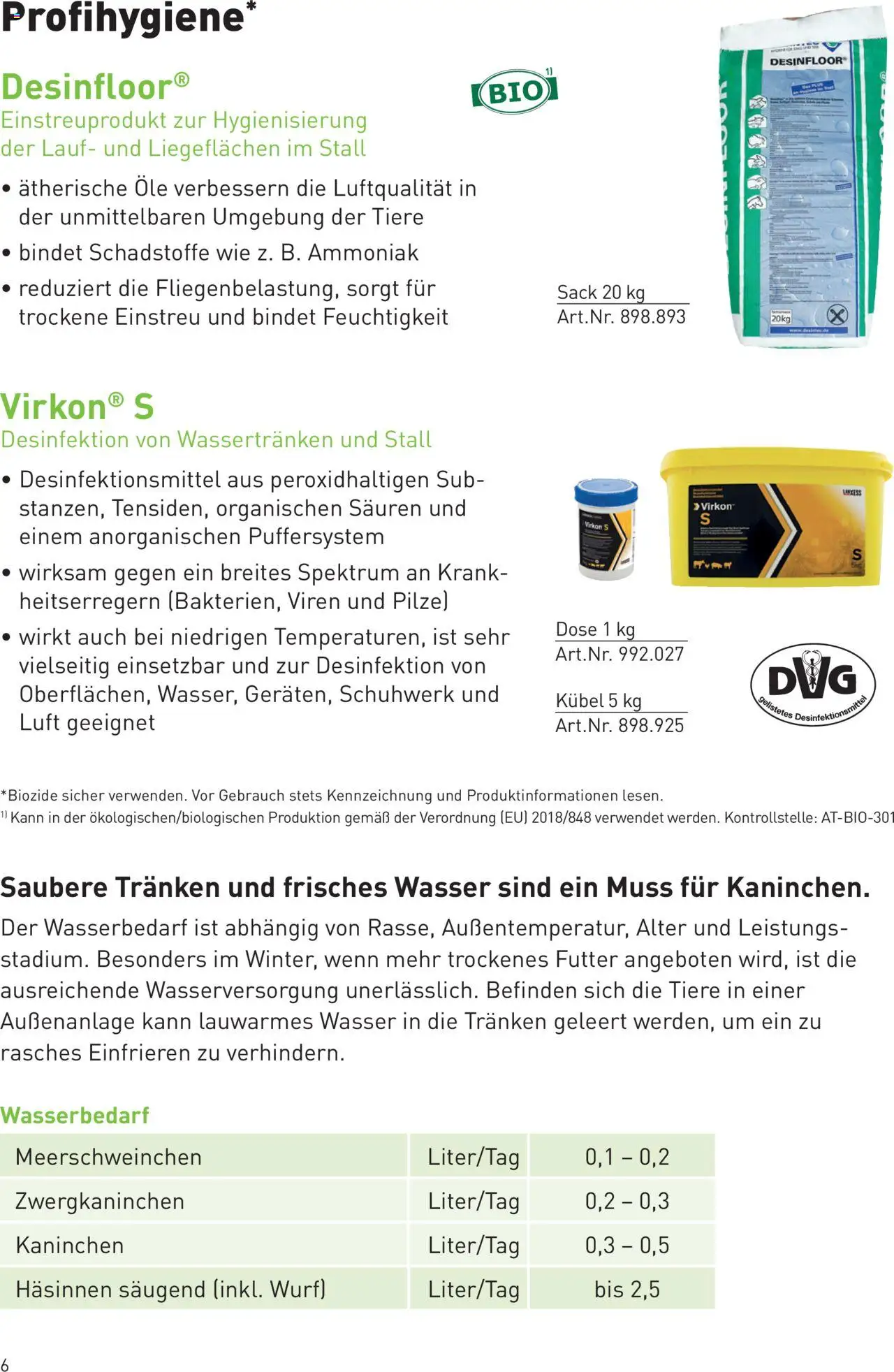 Lagerhaus Garant Qualitätsfutter Nager gültig ab 01.10.2025 | Seite: 6 | Produkte: Wasser