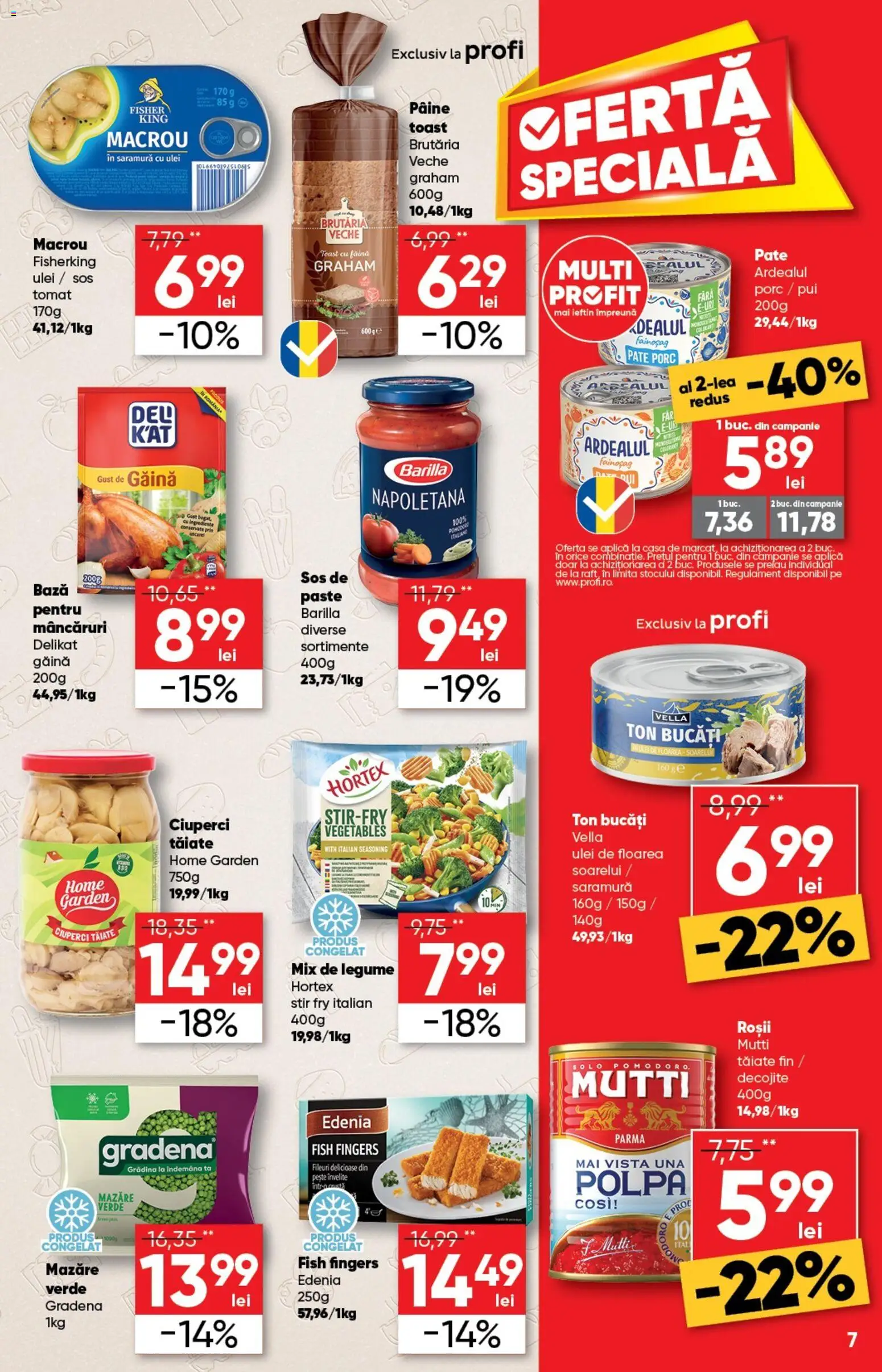 Noul catalog Profi – valabil de la 21.01.2026 | Pagină: 7 | Produse: Mazăre, Ciuperci, Legume, Bant