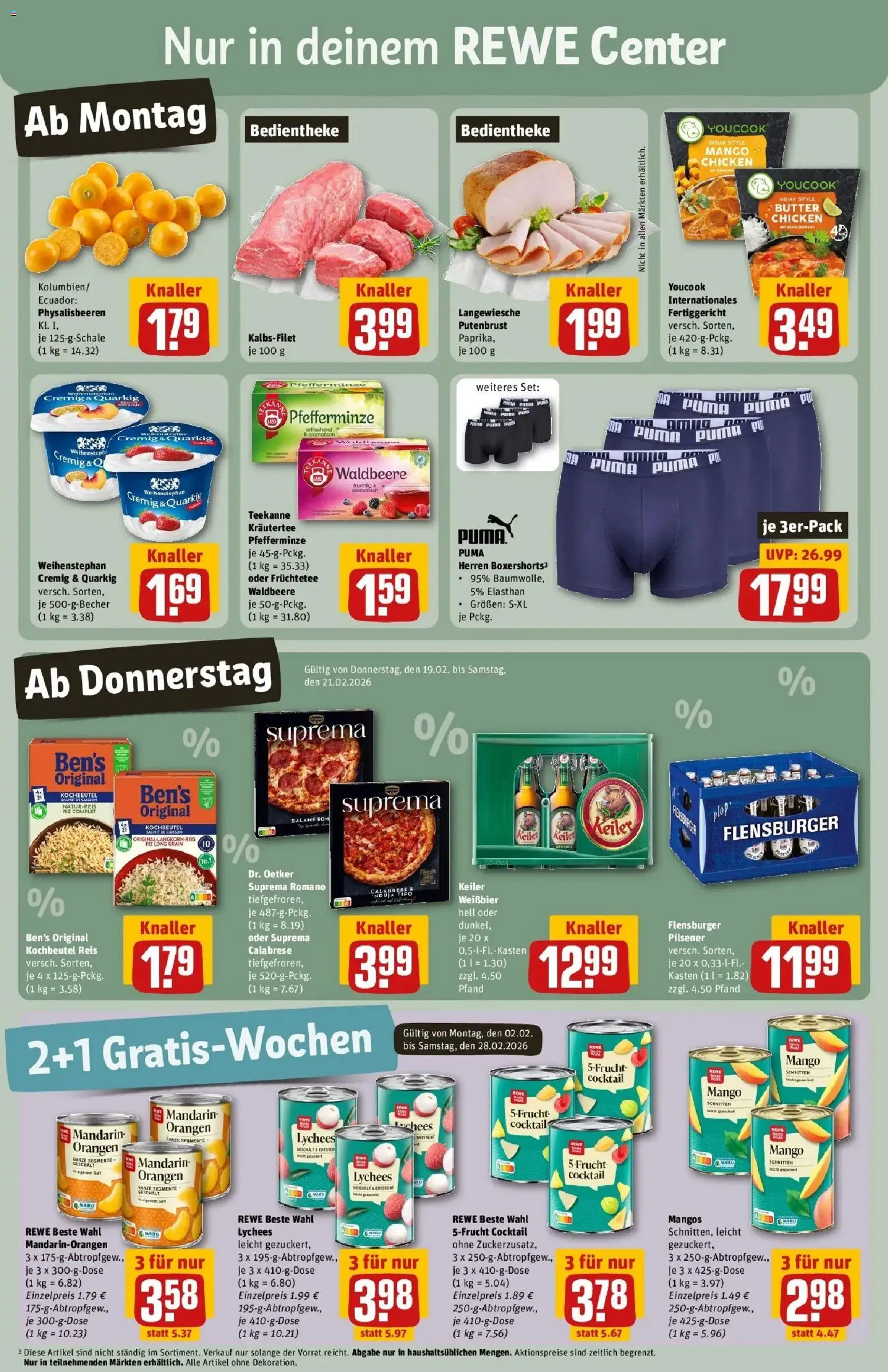 Rewe prospekt Höchberg	 – gültig ab 16.02.2026 | Seite: 3 | Produkte: Youcook, Butter, Mango, Teekanne
