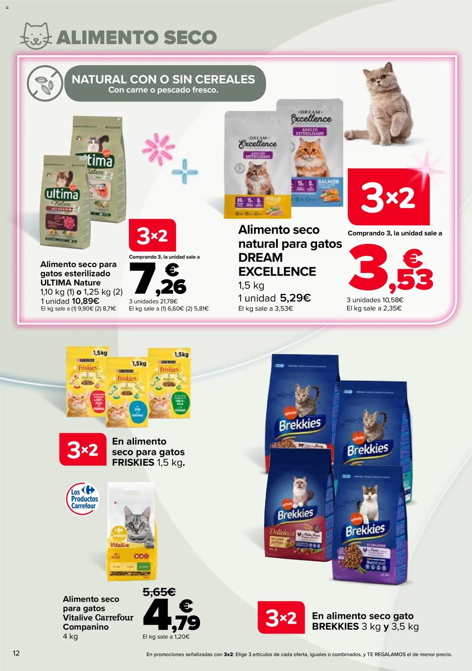 Carrefour Mascotas │ válido desde el 12.03.2026 | Página: 12 | Productos: Pescado, Cereales, Té