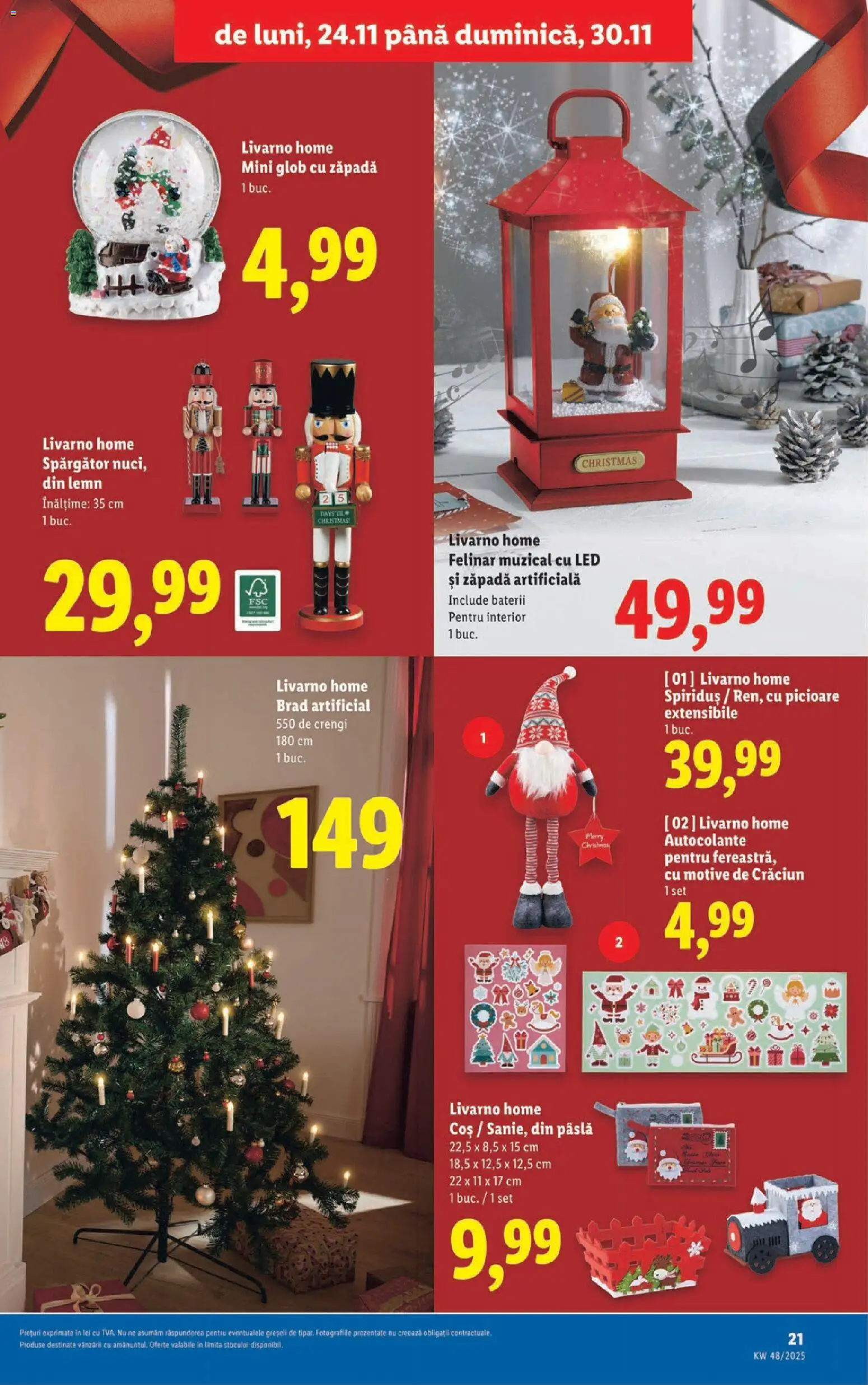 Noul catalog Lidl – valabil de la 24.11.2025 | Pagină: 21 | Produse: Coș, Babak, Felinar, Baterii