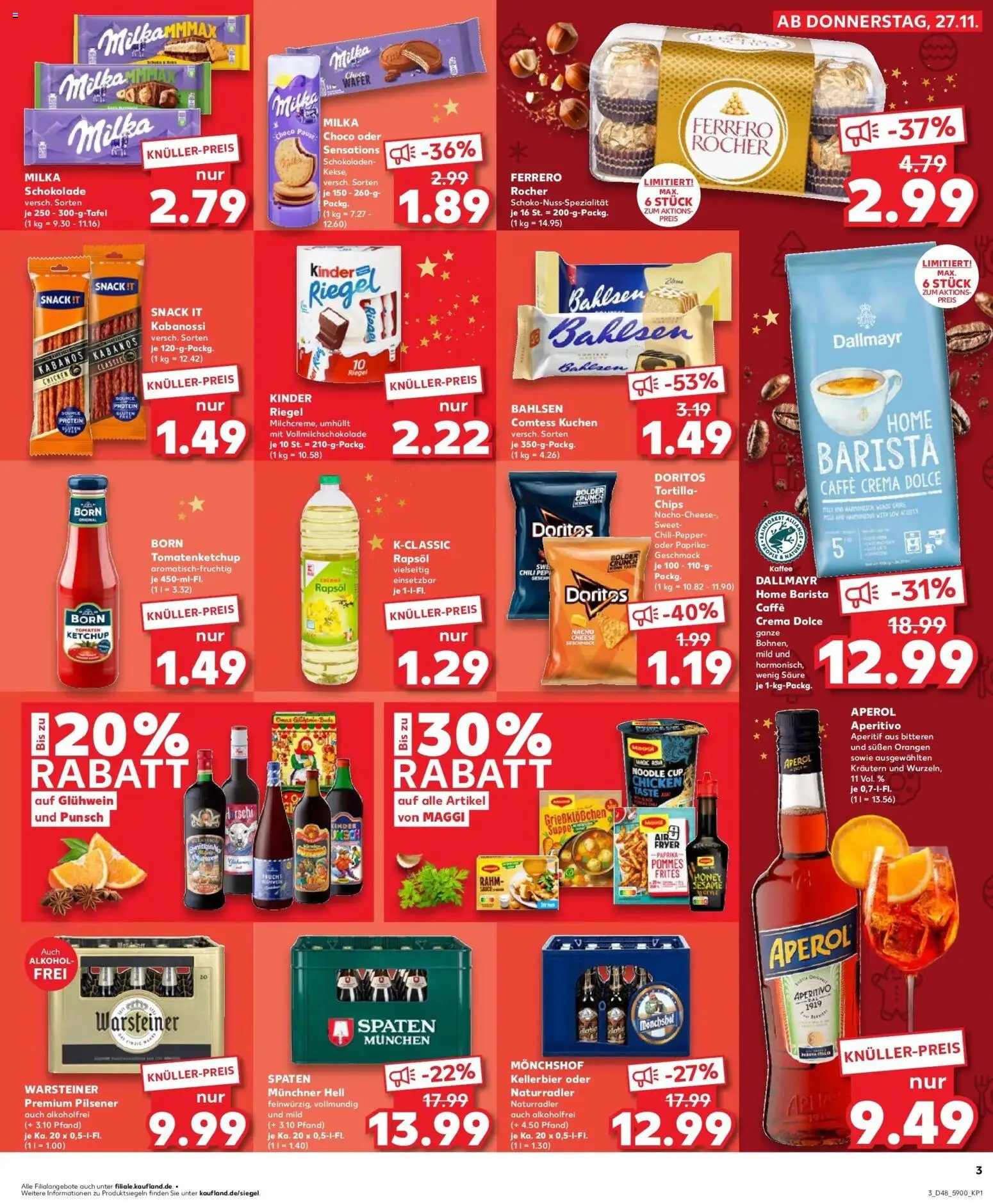 Kaufland prospekt Döbeln	 – gültig ab 27.11.2025 | Seite: 3 | Produkte: Monchshof, Rapsöl, Pommes, Ketchup