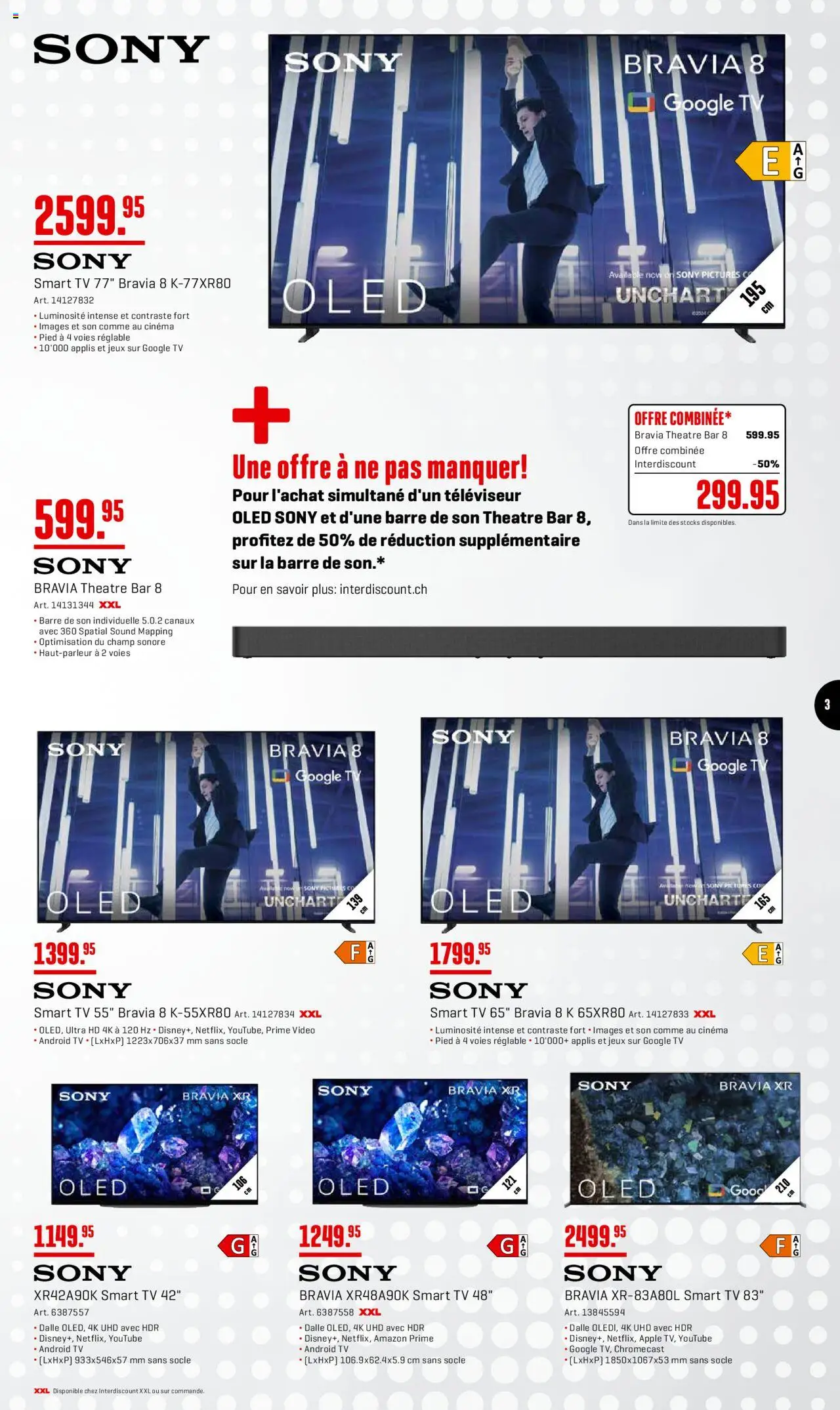 Interdiscount Aktionen Brand Love FR – gültig ab 08.09.2025 | Seite: 3 | Produkte: TV, Video, Apple, Sony