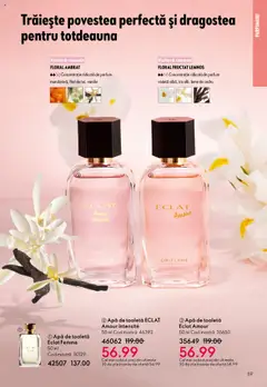 Ofertele Oriflame valabile de la 22.10.2025 | Pagină: 59 | Produse: Toaletă, Parfum, Apă de toaletă, Apă