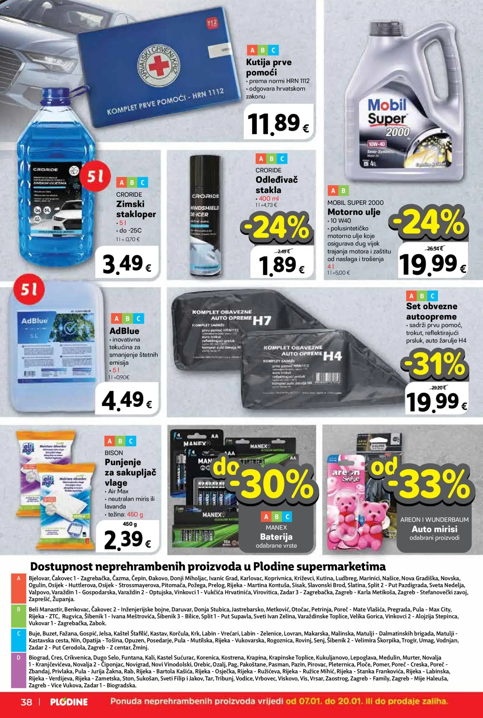 Plodine katalog | vrijedi od 07.01.2026 | Stranica: 38 | Proizvodi: Kutija, Baterija, Motorno ulje, Ulje