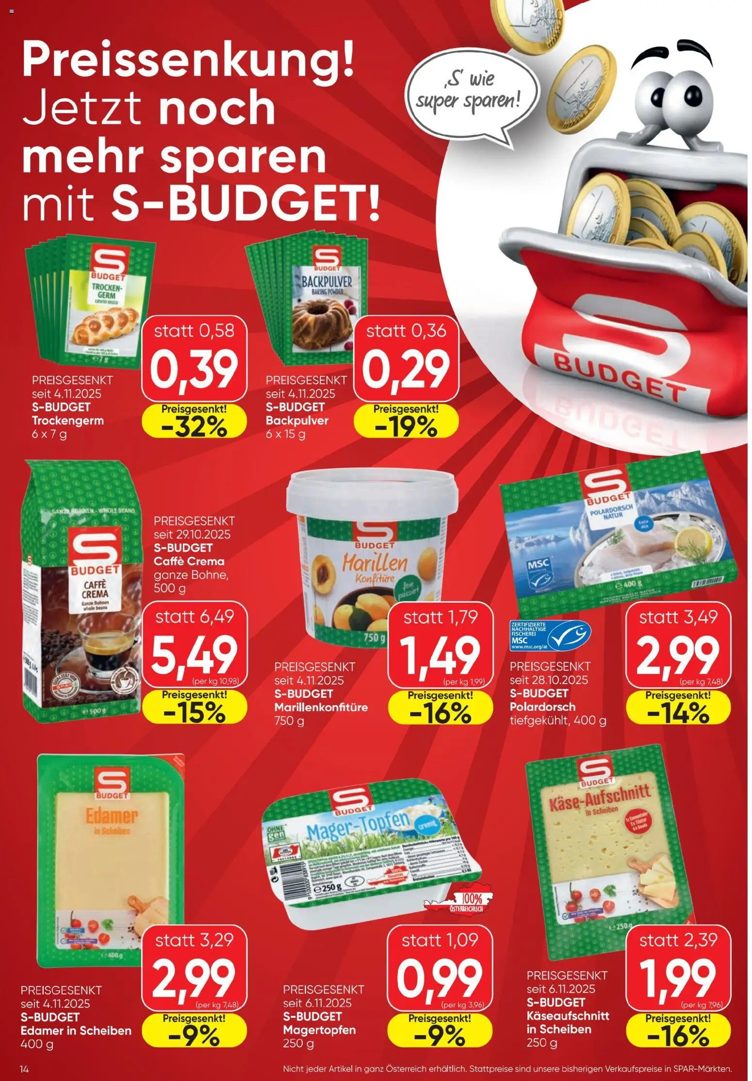Spar Flugblatt gültig ab 27.11.2025 | Seite: 14