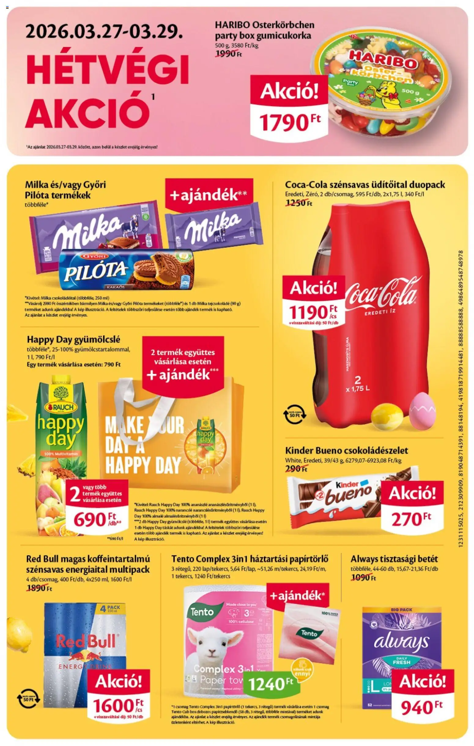 EcoFamily akciós ujság - amely érvényes a következő dátumtól: 26.03.2026 | Oldal: 3 | Termékek: Energiaital, Ananászlé, Red bull, Papírzsebkendő
