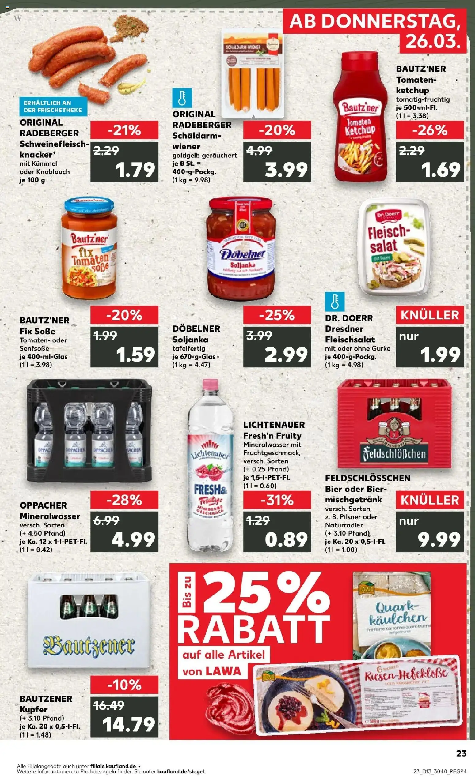 Kaufland Prospekt Bautzen	 – gültig ab 26.03.2026 | Seite: 23 | Produkte: Knoblauch, Schweinefleisch, Fleisch, Salat