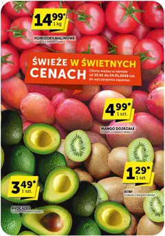 Pogląd oferty "Euro Sklep Gazetka" - ważna od 22.01.2026 | Strona: 6 | Produkty: Mango, Pomidory malinowe, Pomidory, Kiwi