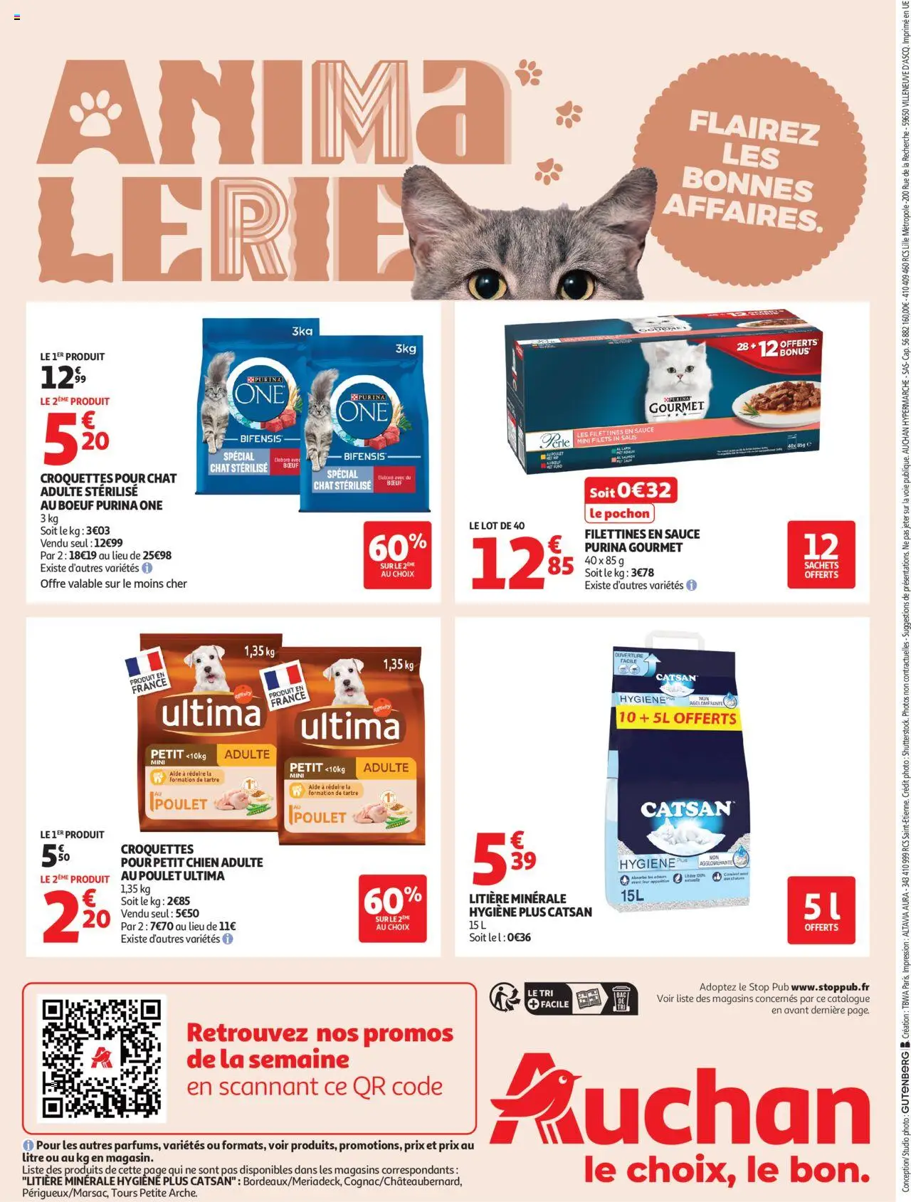  | Page: 56 | Produits: Lapin, Litière, Croquettes pour chat