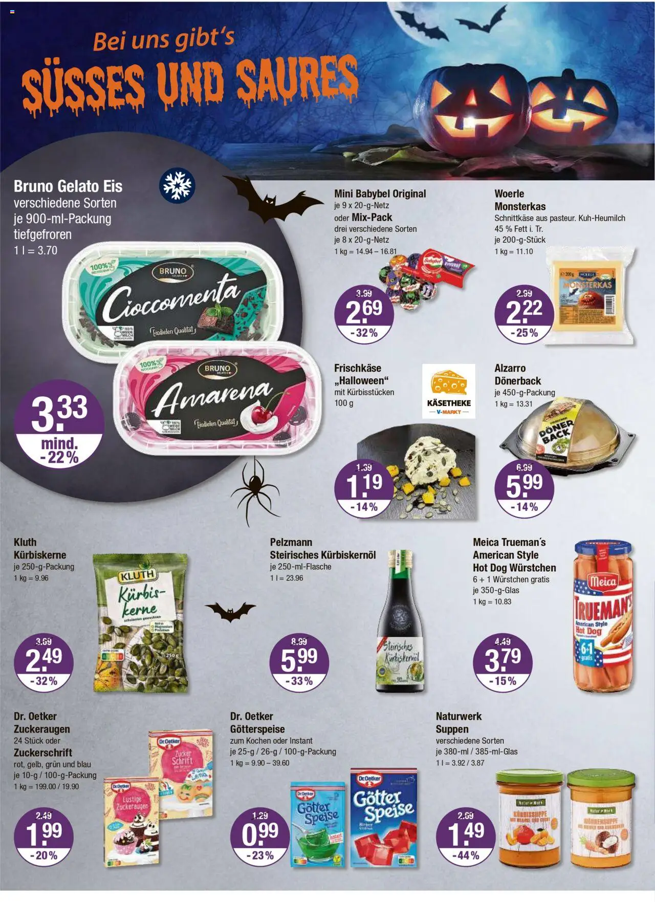 V-Markt - Hallertau / Oberpfalz – gültig ab 23.10.2025 | Seite: 12 | Produkte: Meica, Babybel, Eis, Frischkase
