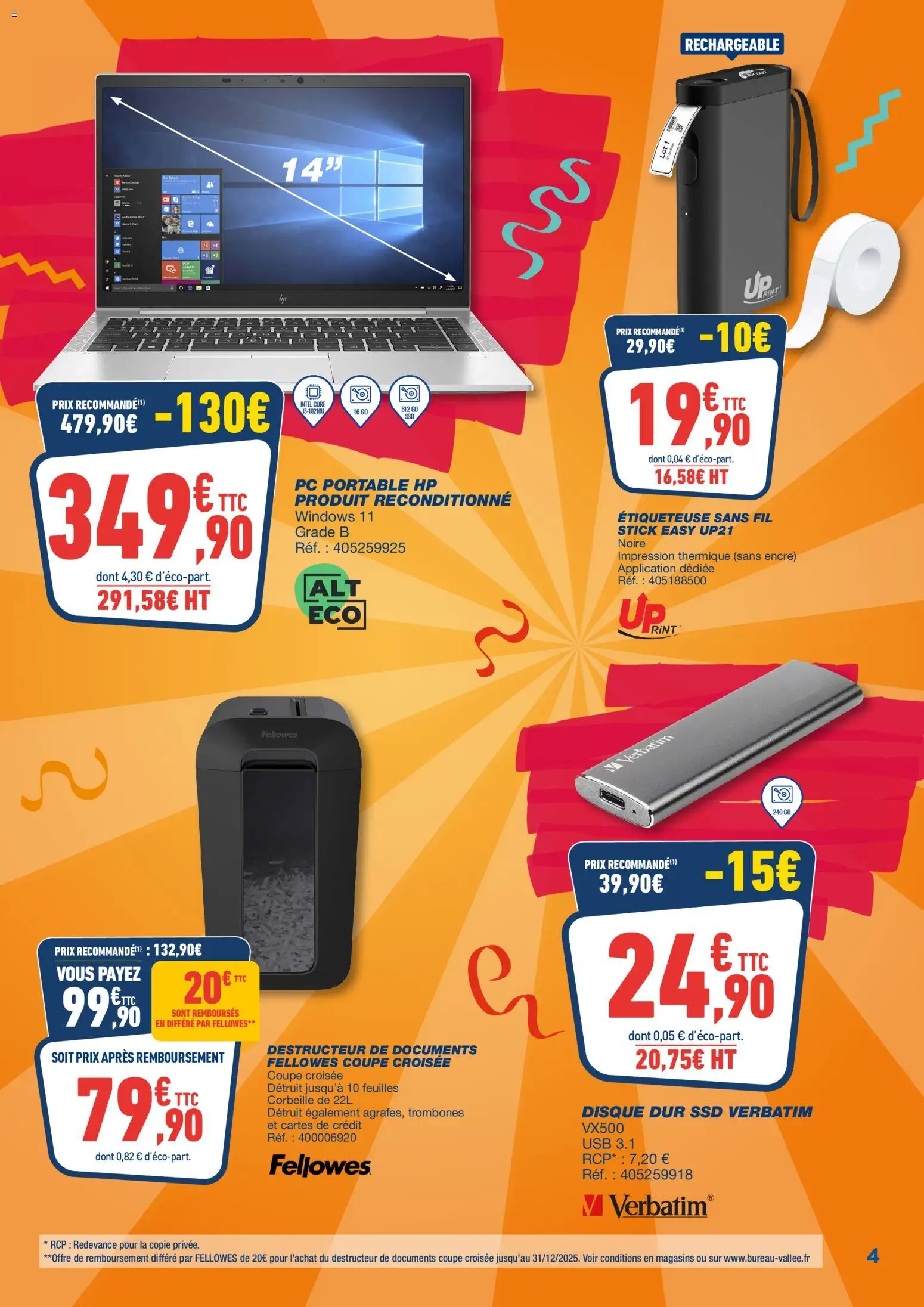 {H1} | Page: 4 | Produits: PC, Disque dur, USB, PC portable