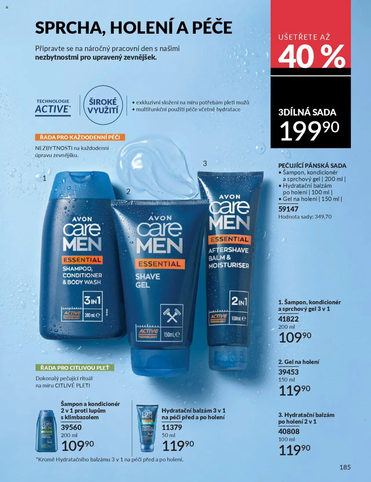 Avon katalog 9/2025 od 01.09.2025 | Strana: 187 | Produkty: Gel na holení, Body, Šampon, Kondicionér