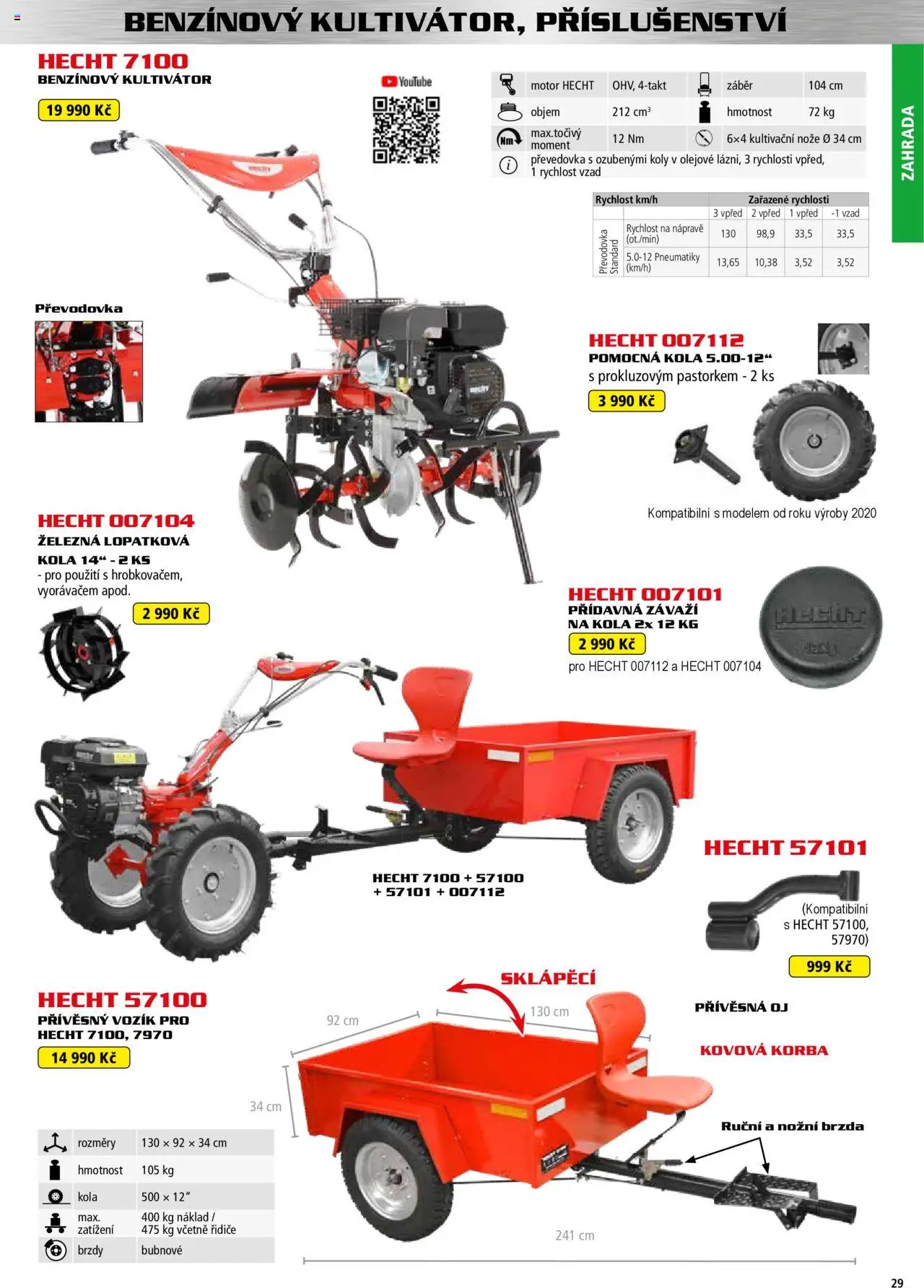 Hecht katalog - Jaro-léto 2025 od 22.04.2025 | Strana: 29 | Produkty: Zahrada, Kultivátor, Hecht, Přívěsný vozík