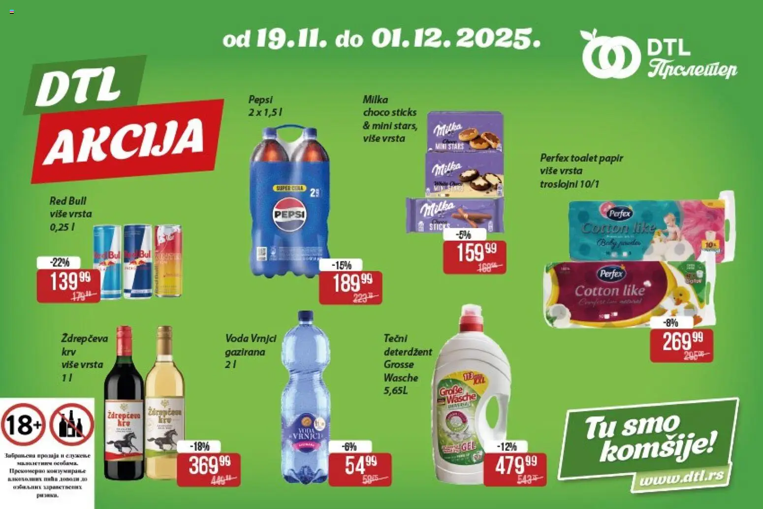 Metalac Proleter katalog - važi od 19.11.2025 | Strana: 3 | Proizvode: Deterdžent, Milka, Voda, Pepsi