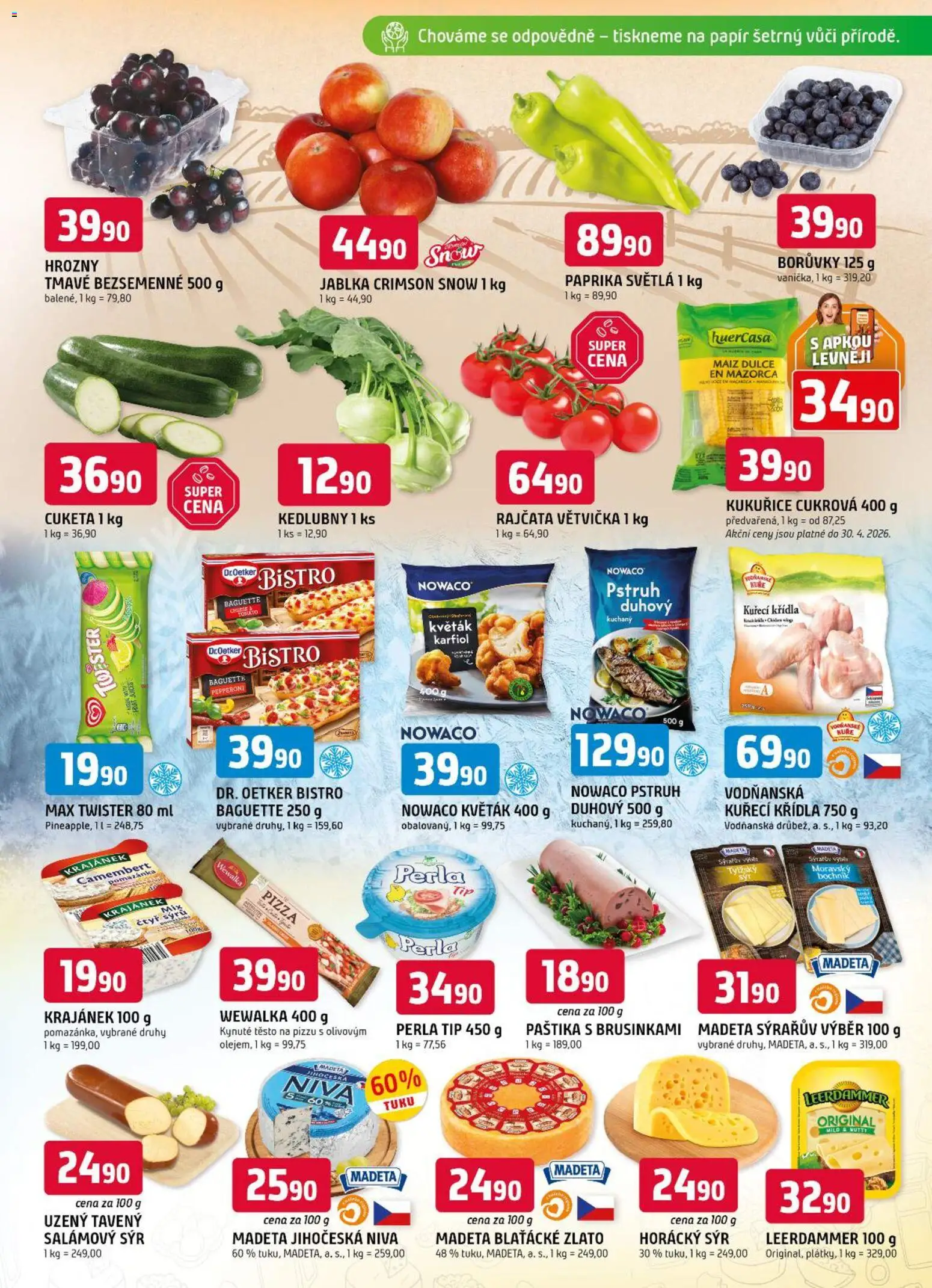 Trefa leták od 22.04.2026 | Strana: 3 | Produkty: Pizza, Cuketa, Kynuté těsto, Těsto