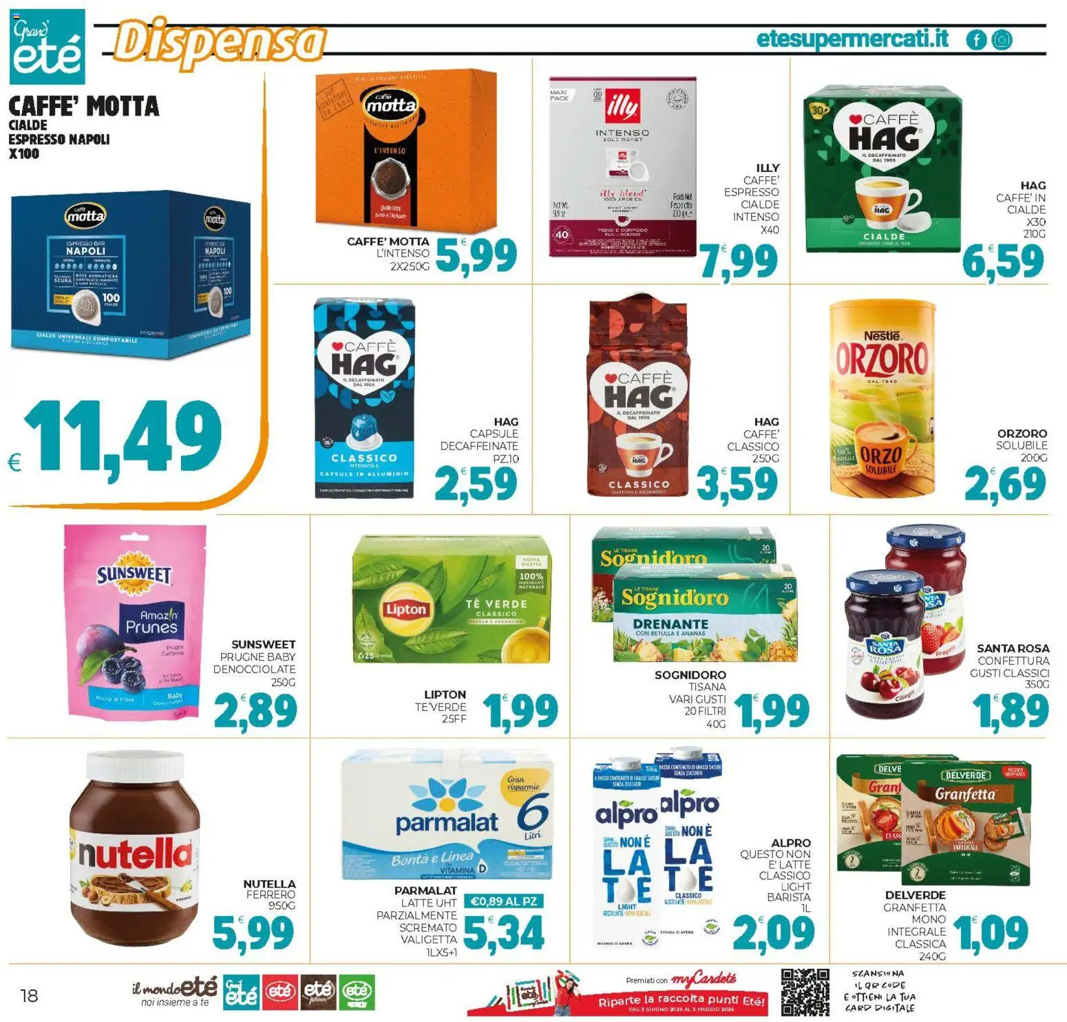 Volantino Eté del 02.12.2025 | Pagina: 18 | Prodotti: Caffè, Ananas, Nutella, Alluminio