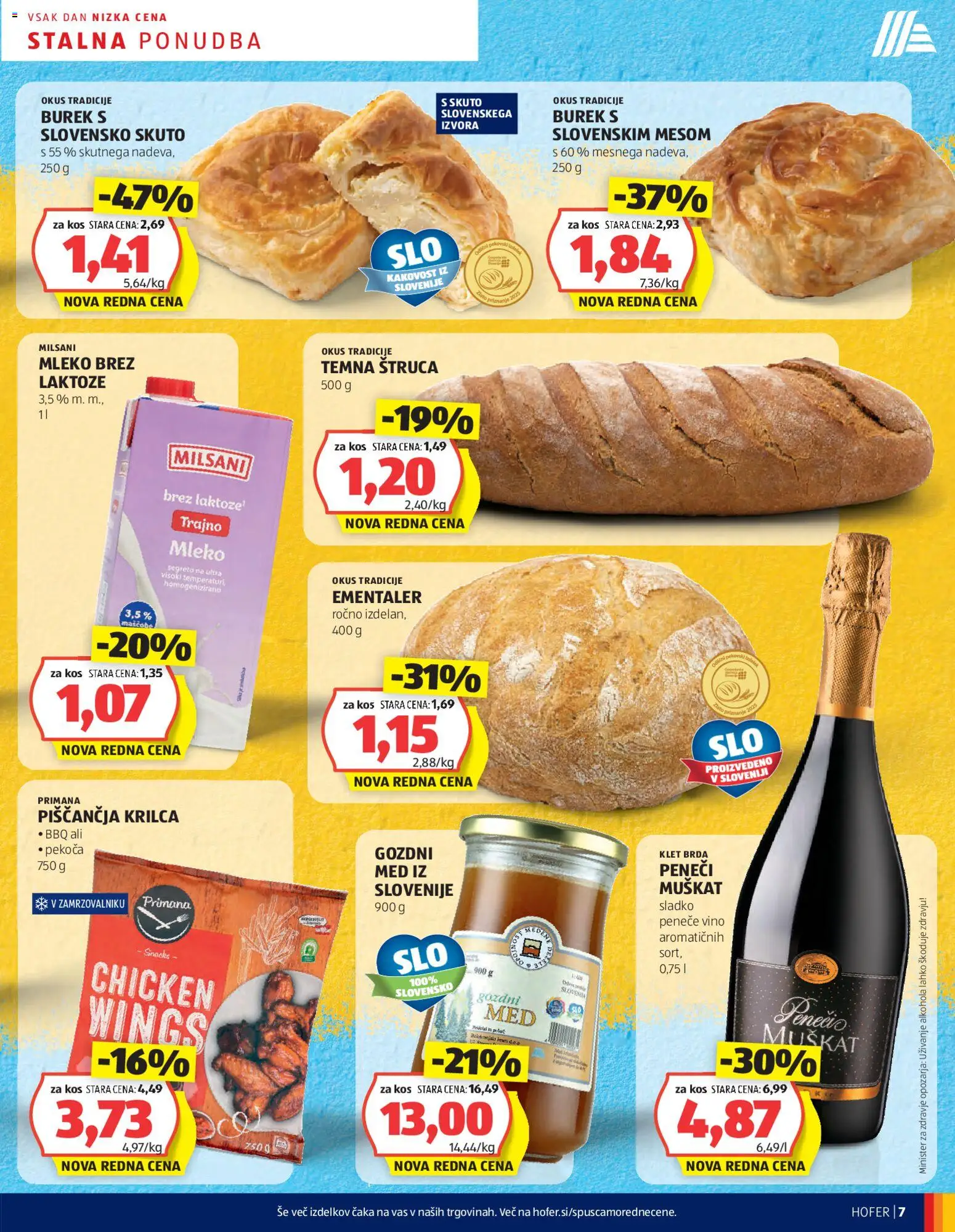 Novi Hofer katalog ponudbe – veljaven od 20.11.2025 | Stran: 7 | Izdelki: Kos, Mleko, Vino