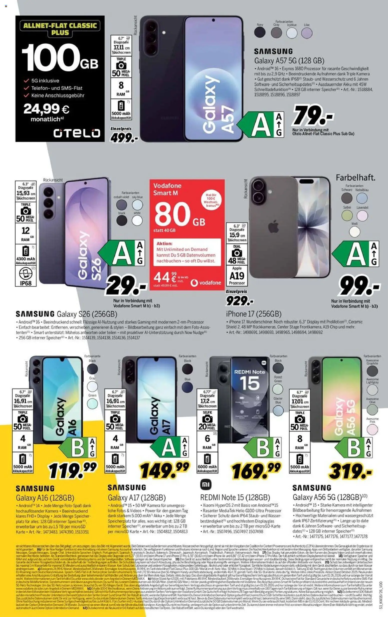 Medimax Prospekt 	 – gültig ab 24.04.2026 | Seite: 3 | Produkte: Samsung, Apple, Wasser, Telefon