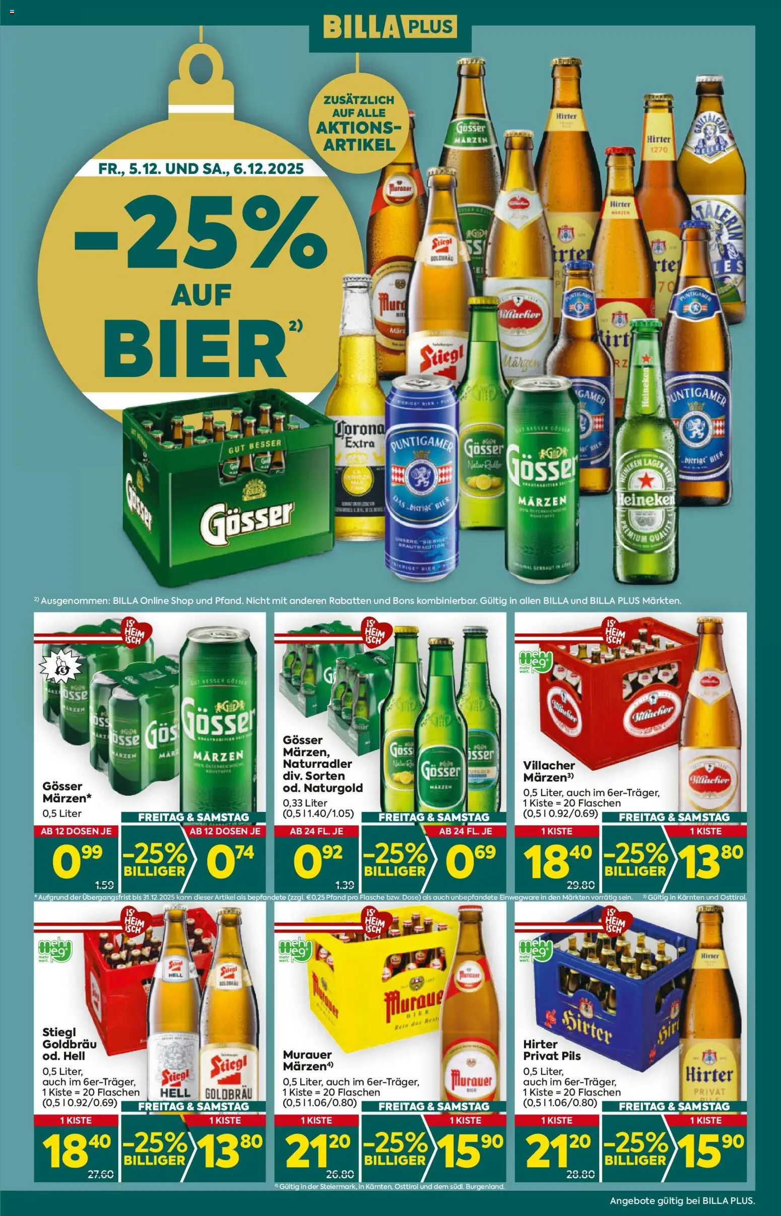 Billa Plus Flugblatt - Kärnten gültig ab 04.12.2025 | Seite: 3 | Produkte: Bier