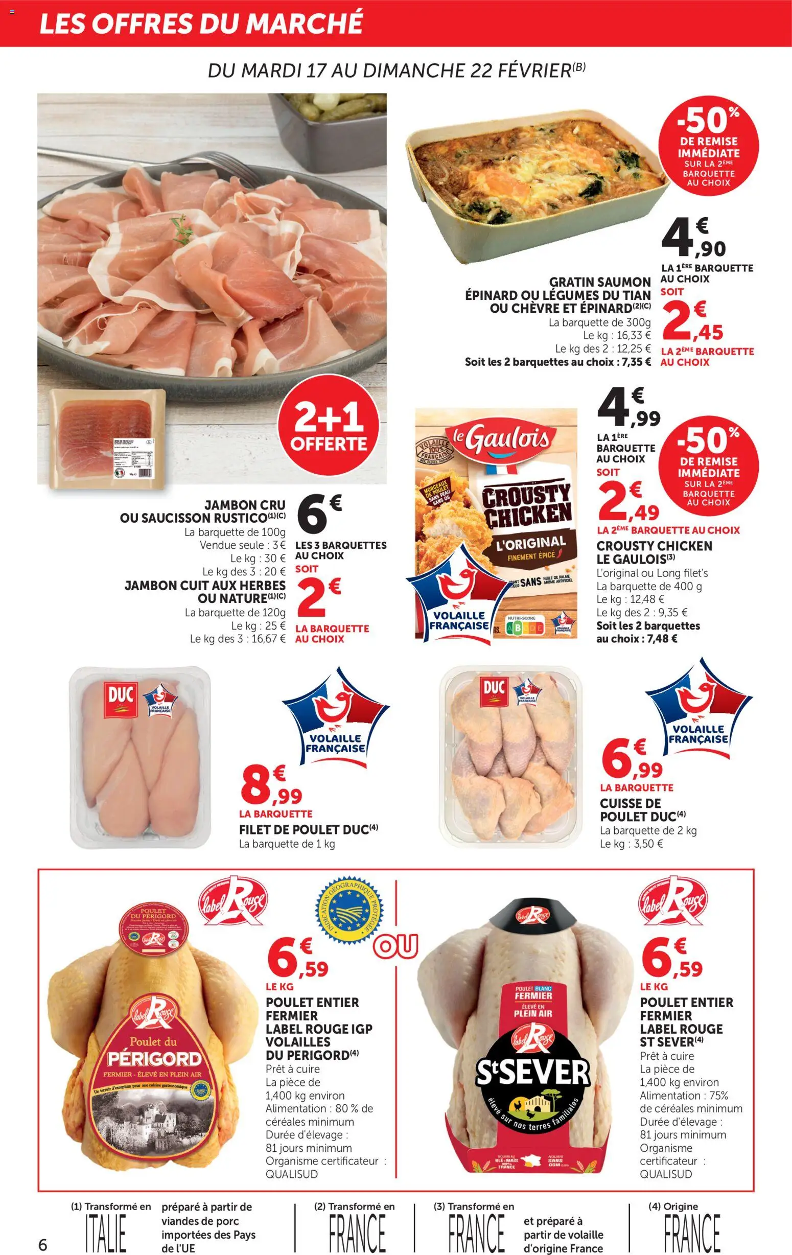 {H1} | Page: 6 | Produits: Epinard, Volaille, Porc, Saumon