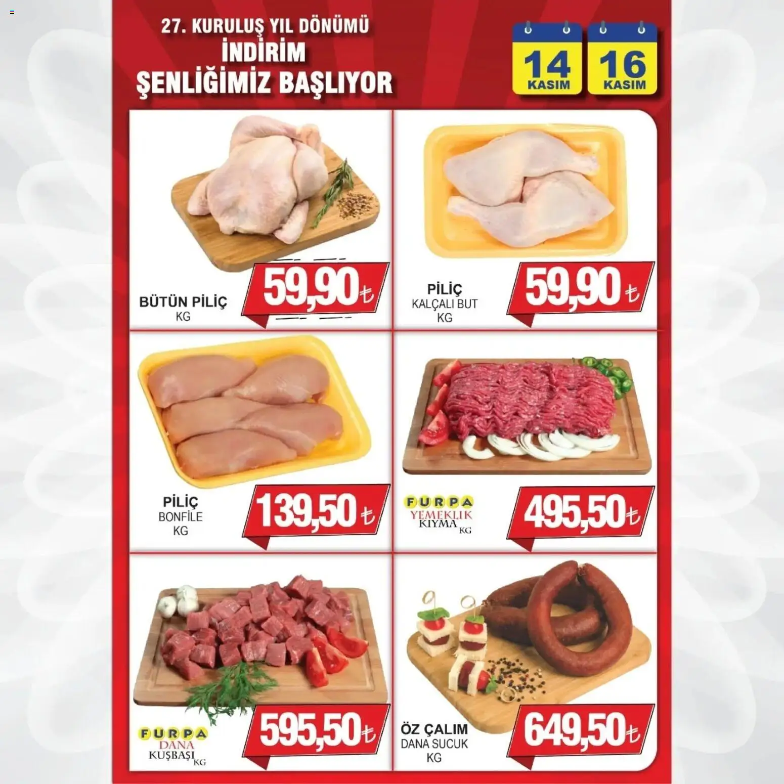Furpa Cuma’dan Pazar’a Katalog - 14.11.2025 tarihinden itibaren geçerlidir | Sayfa: 5 | Ürünler: Kıyma, Piliç, Sucuk