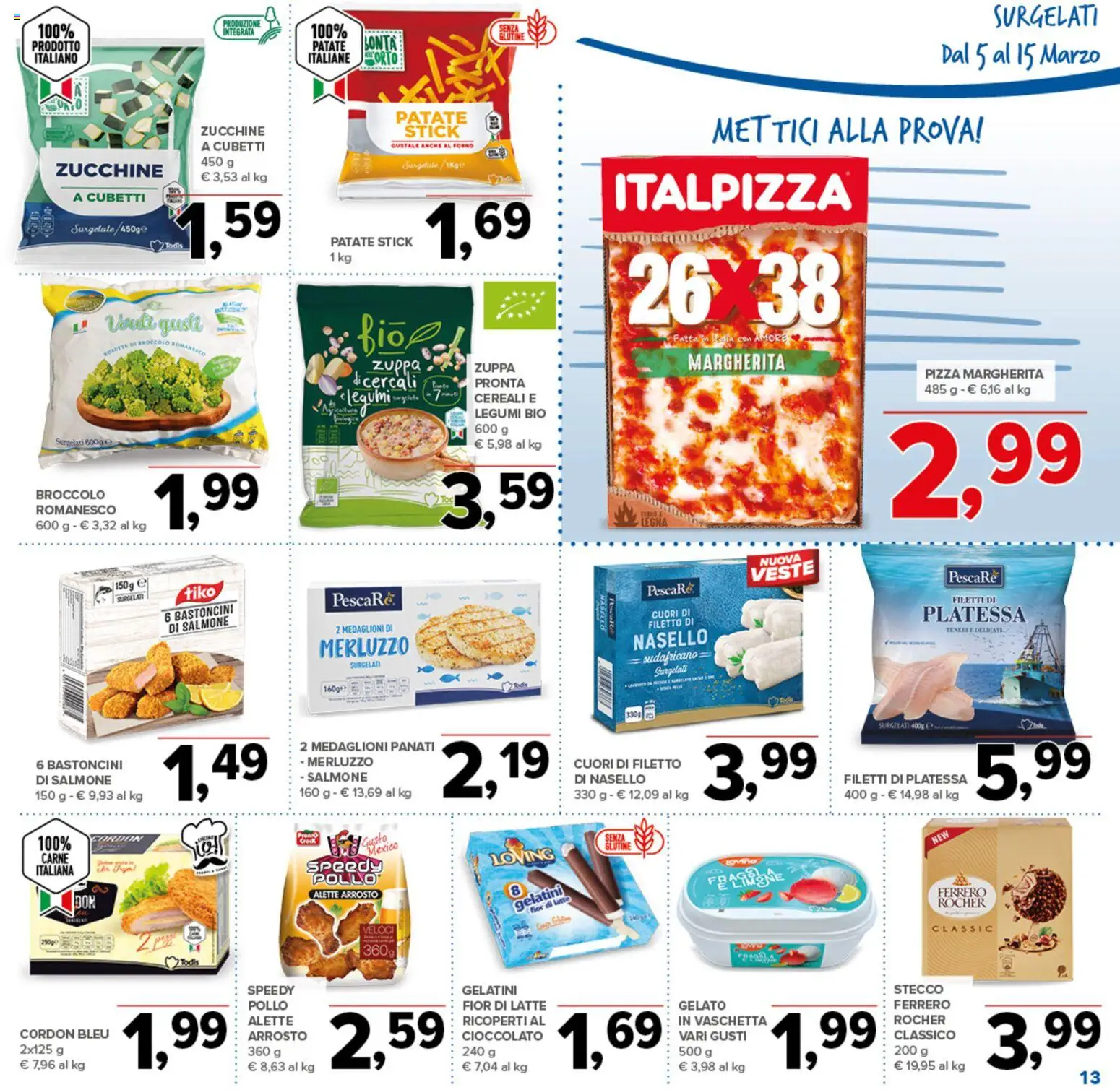 Volantino Todis del 05.03.2026 | Pagina: 13 | Prodotti: Pollo, Merluzzo, Patate, Forno
