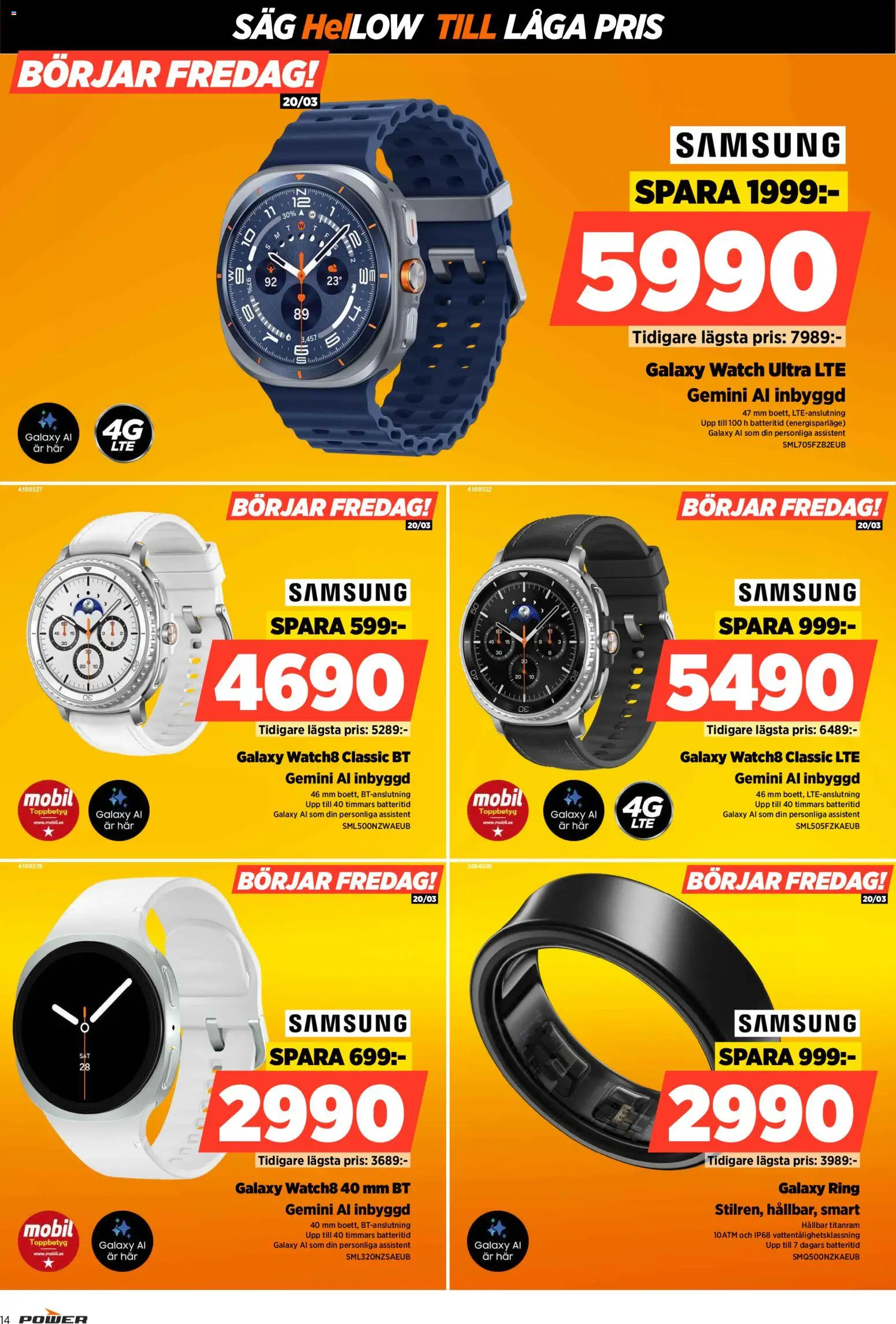 Power reklamblad aktuell från 16.03.2026 | Sida: 14 | Produkter: Såg, Ring