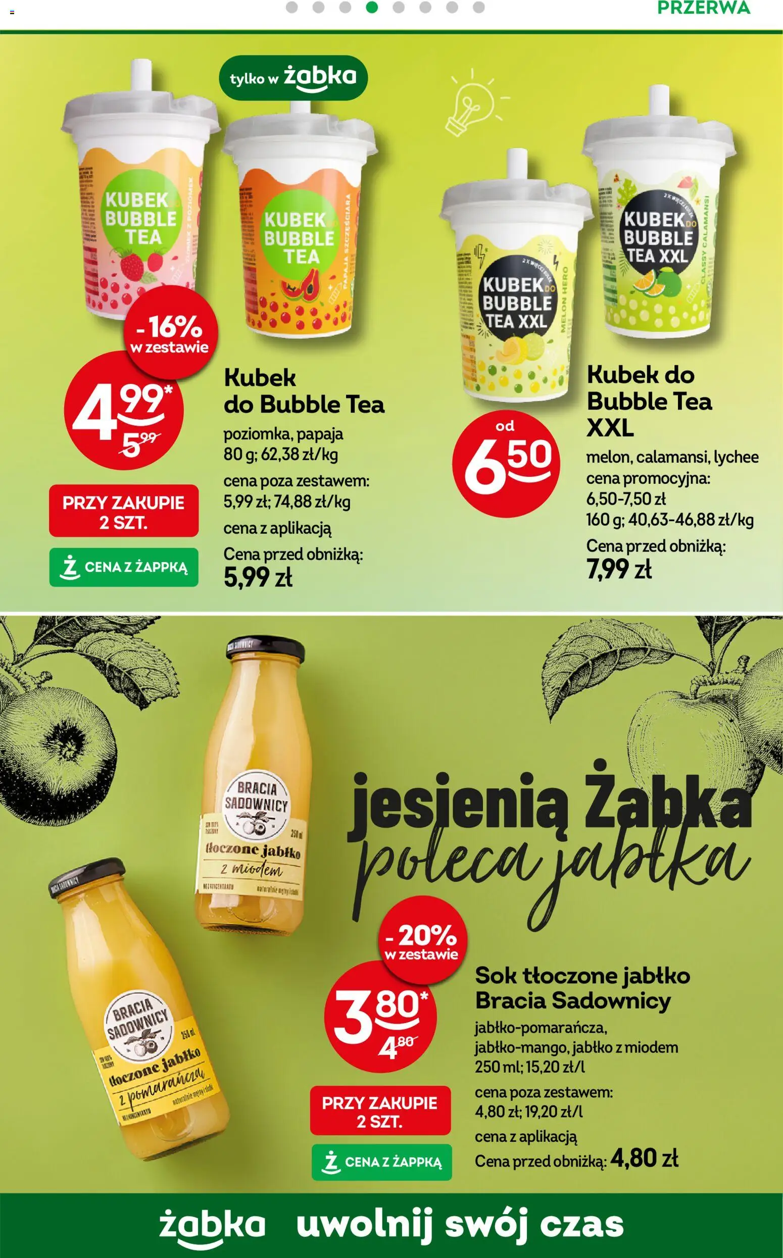 Żabka Gazetka od 05.11.2025 | Strona: 51 | Produkty: Melon, Papaja, Sok, Jabłka