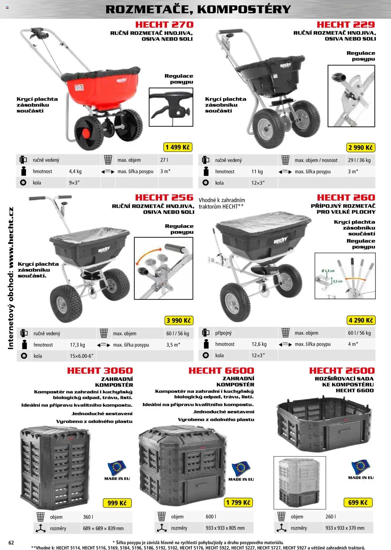 Hecht katalog - Jaro-léto 2025 od 22.04.2025 | Strana: 62 | Produkty: Kompostér, Hecht, Kola, Plachta