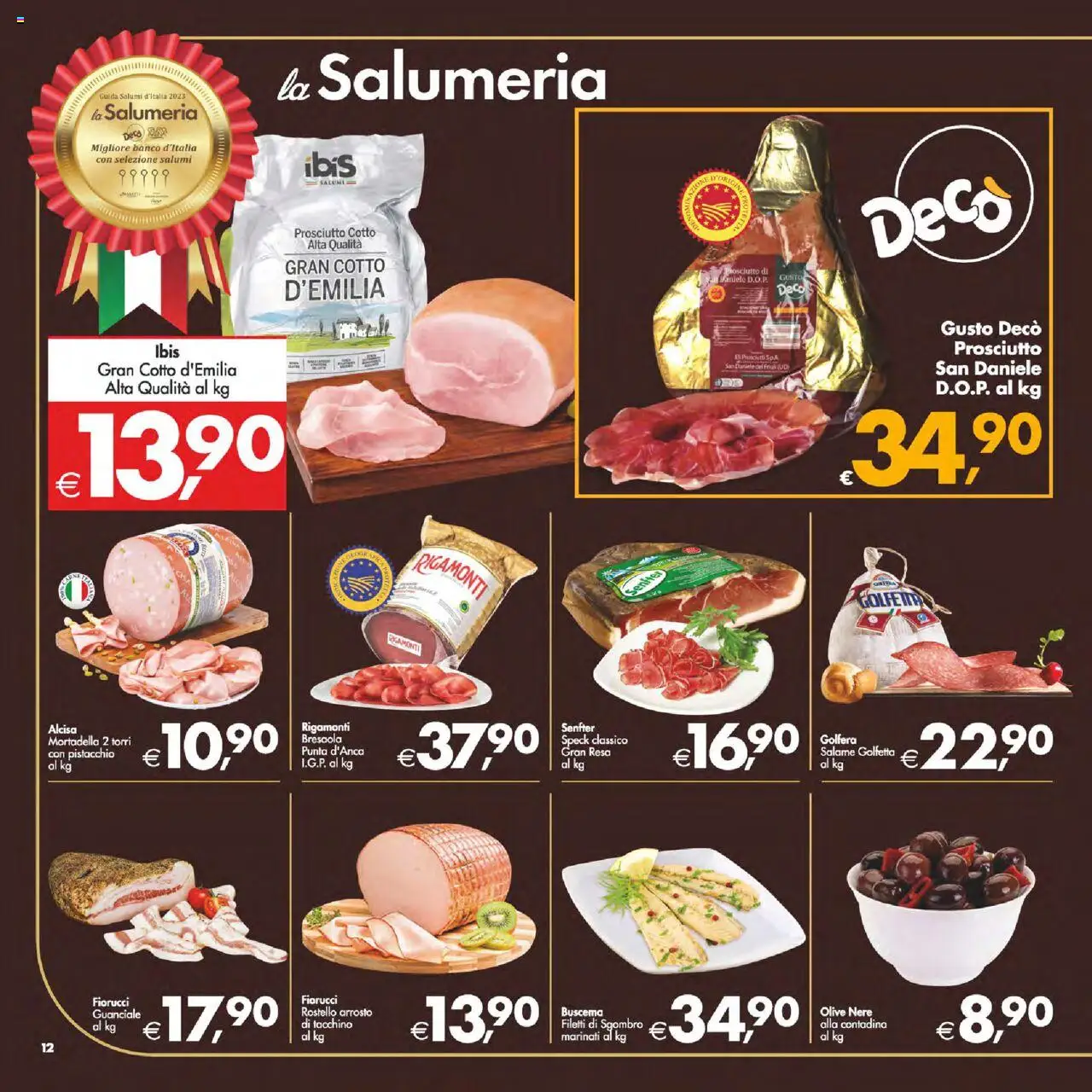 Volantino Decò del 02.09.2025 | Pagina: 12 | Prodotti: Arrosto, Tacchino, Prosciutto, Sgombro