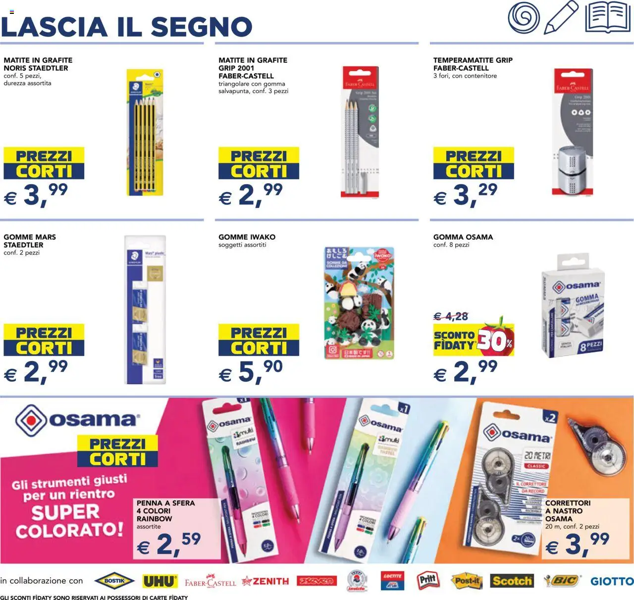 Volantino Esselunga S del 25.08.2025 | Pagina: 10 | Prodotti: Temperamatite, Contenitore, Correttore