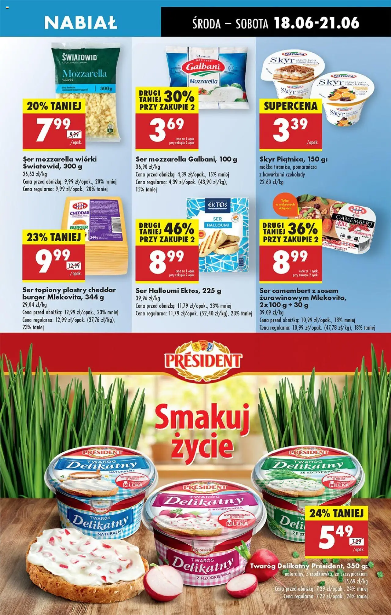 Biedronka gazetka - Oferta W tym tygodniu od 18.06.2025 | Strona: 53 | Produkty: Czekolady, Ser camembert, Mozzarella wiórki, Twaróg