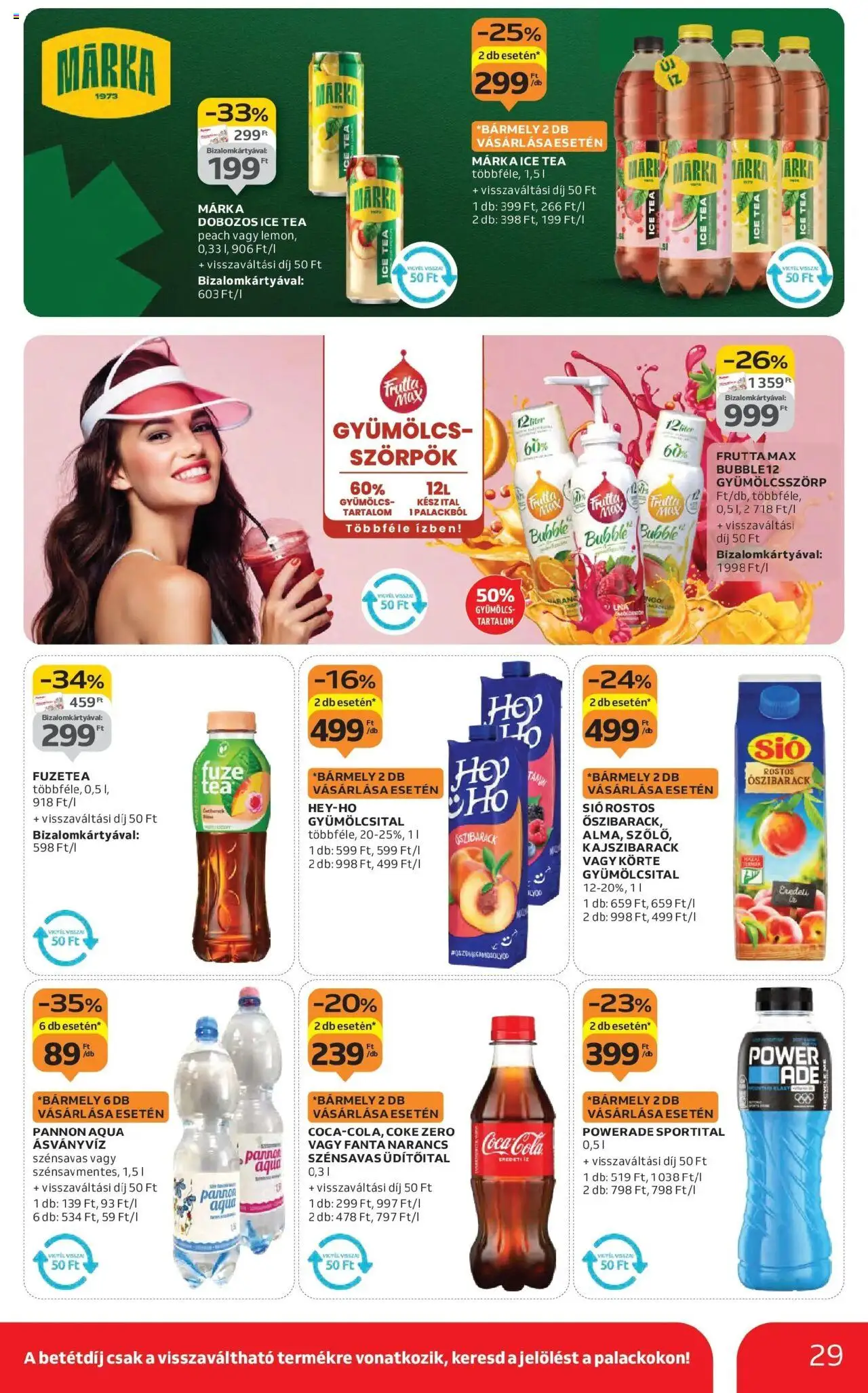 Auchan akciós ujság - amely érvényes a következő dátumtól: 16.10.2025 | Oldal: 29 | Termékek: Őszibarack, Körte, Fanta, Tea