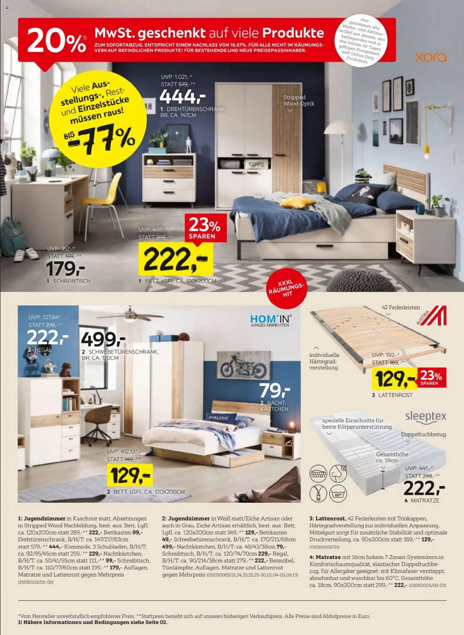 XXXLutz Schlafzimmer  gültig ab 29.12.2025 | Seite: 6 | Produkte: Matratze, Lattenrost, Regal