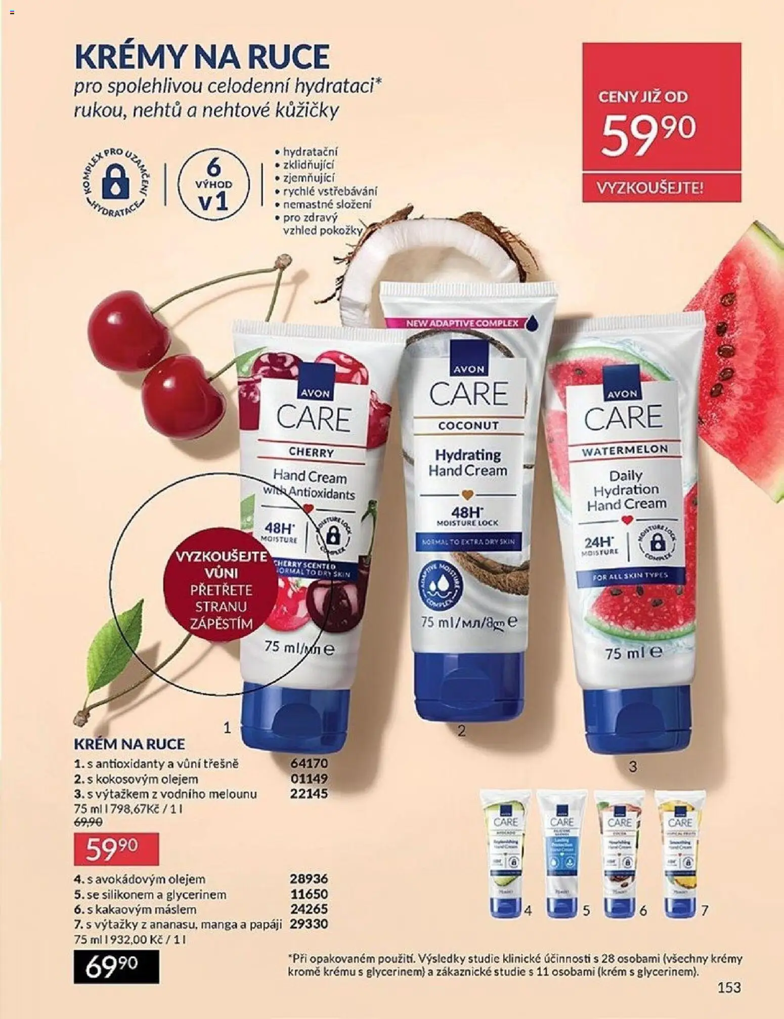 Avon Katalog 05/2026 od 01.05.2026 | Strana: 153 | Produkty: Krém na ruce, Třešně, Krém, Krémy na ruce