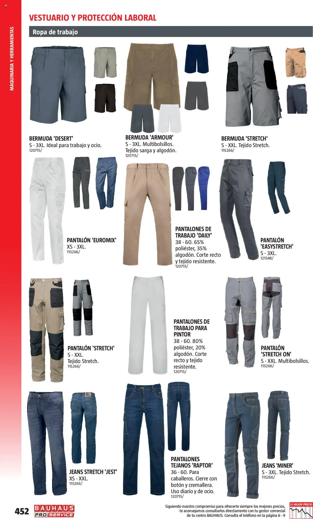 Bauhaus - ProService  │ válido desde el 24.02.2025 | Página: 452 | Productos: Pantalones, Té, Teléfono, Ropa