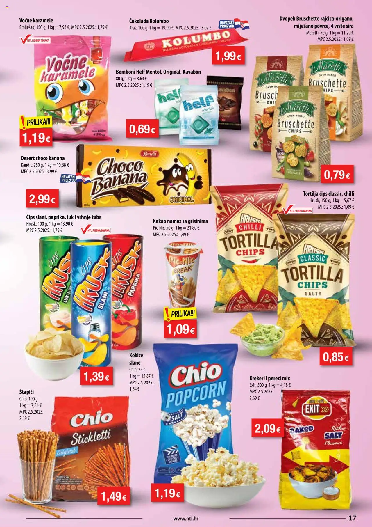NTL katalog | vrijedi od 06.08.2025 | Stranica: 17 | Proizvodi: Hell, Čokolada, Kokice, Namaz