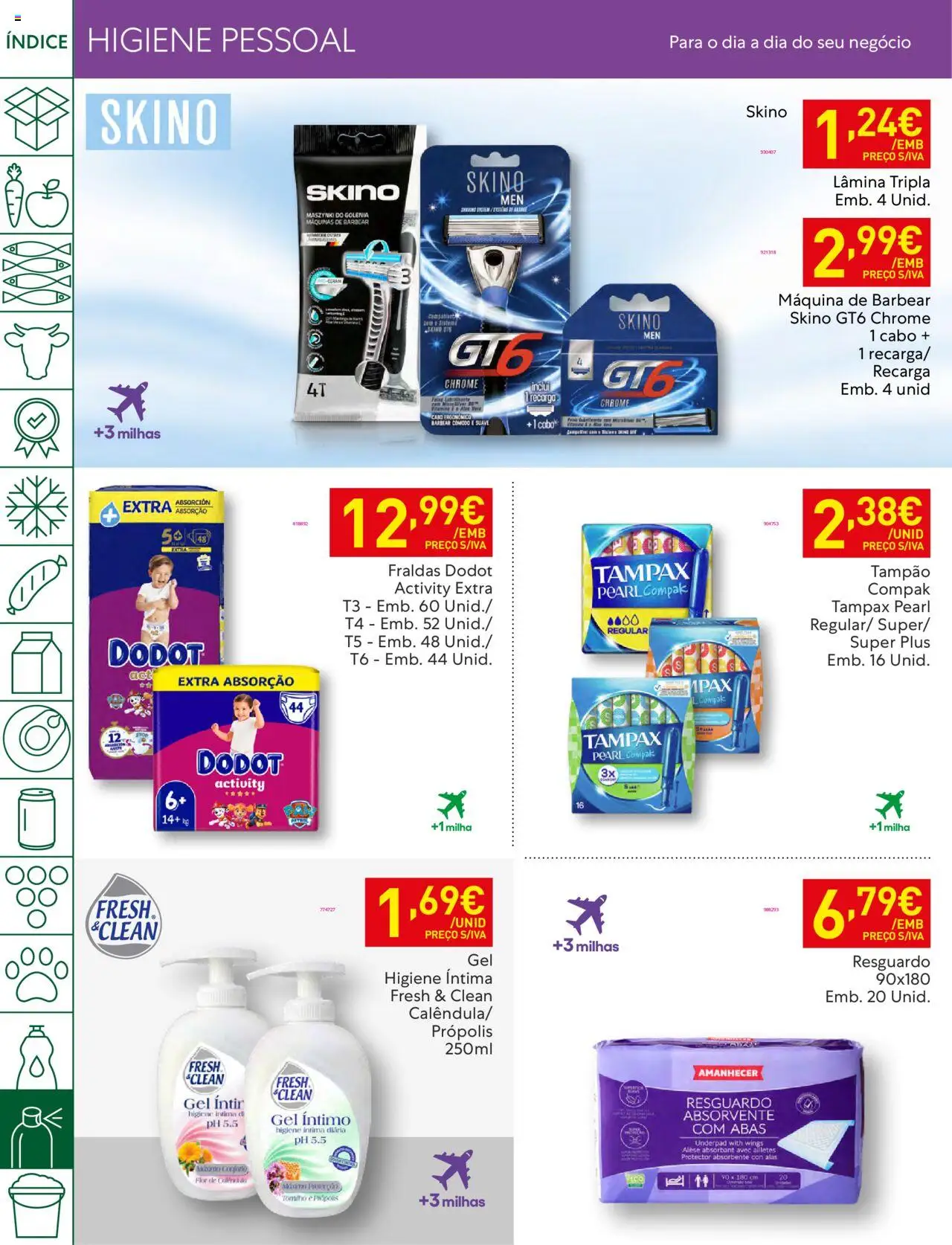 Recheio folheto │ válido de 09.09.2025 | Página: 46 | Produtos: Cabo, Fraldas, Máquina de barbear, Fraldas dodot