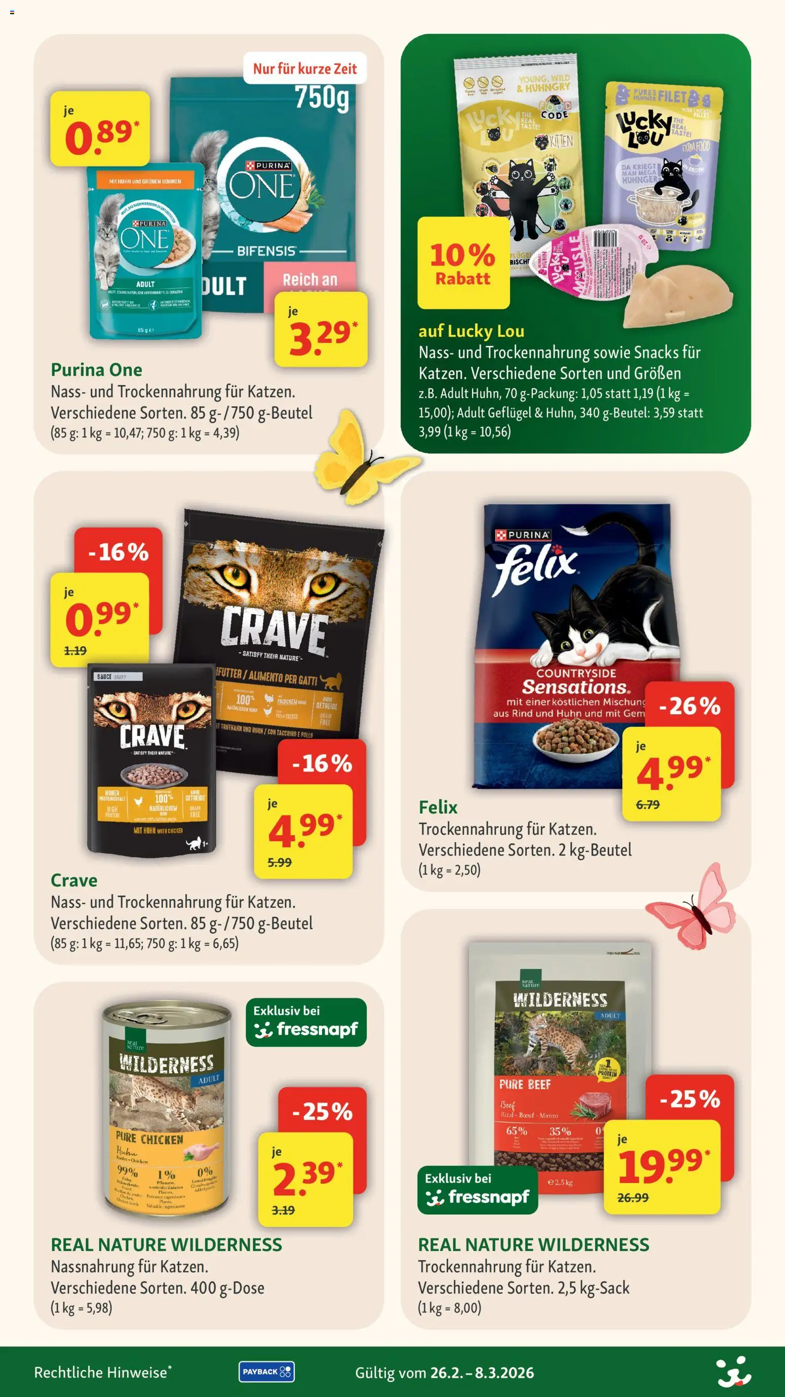 Fressnapf Prospekt – gültig ab 26.02.2026 | Seite: 8 | Produkte: Purina one, Getreide