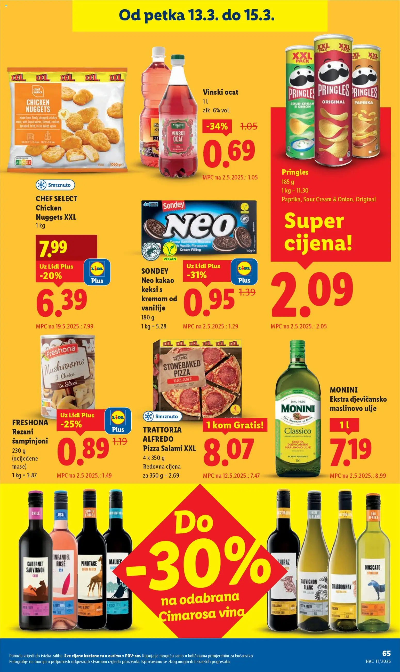 Lidl katalog | vrijedi od 09.03.2026 | Stranica: 65 | Proizvodi: Ulje, Pizza, Paprika, Kakao