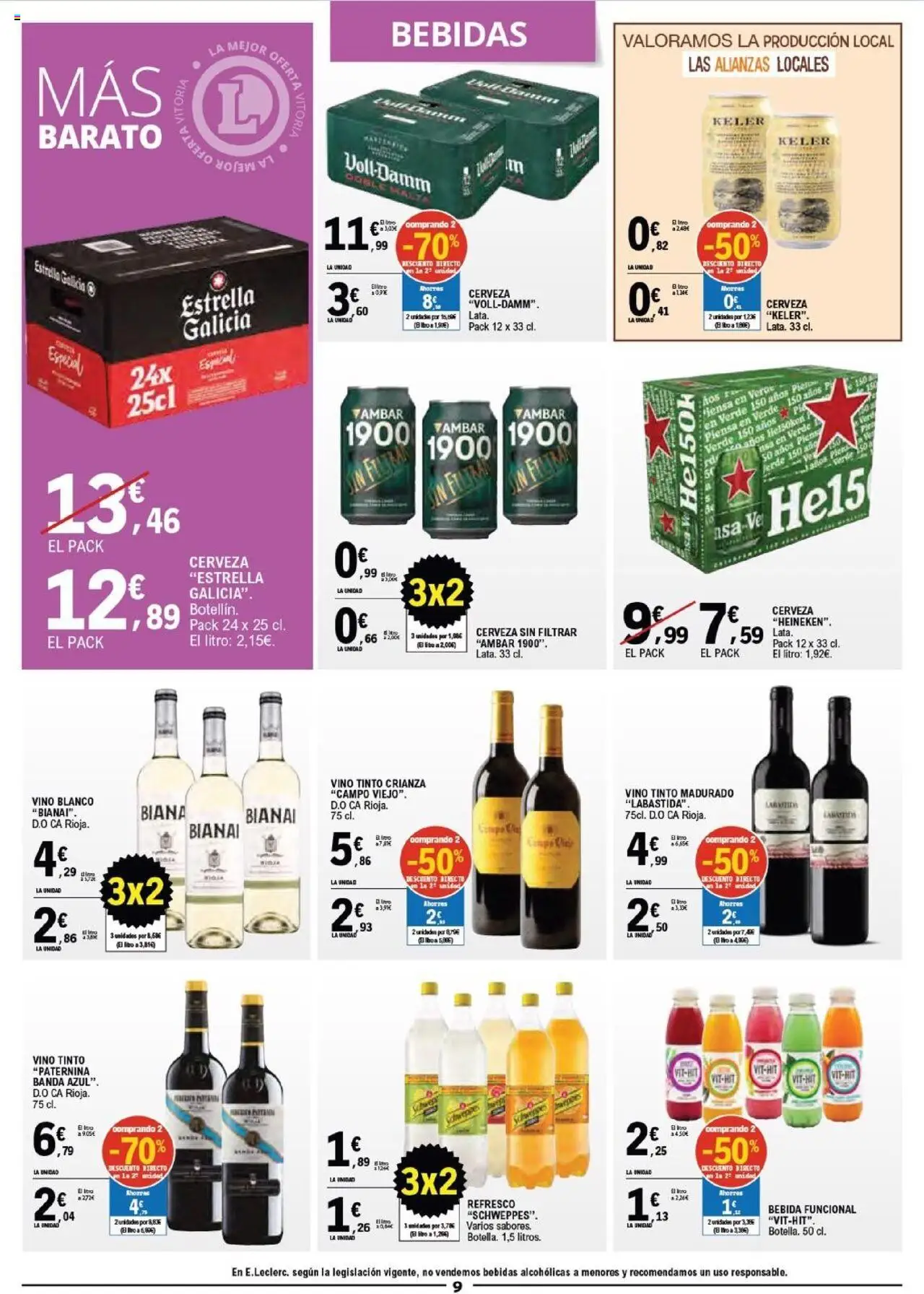 E.Leclerc folleto │ válido desde el 03.09.2025 | Página: 9 | Productos: Vino, Cerveza
