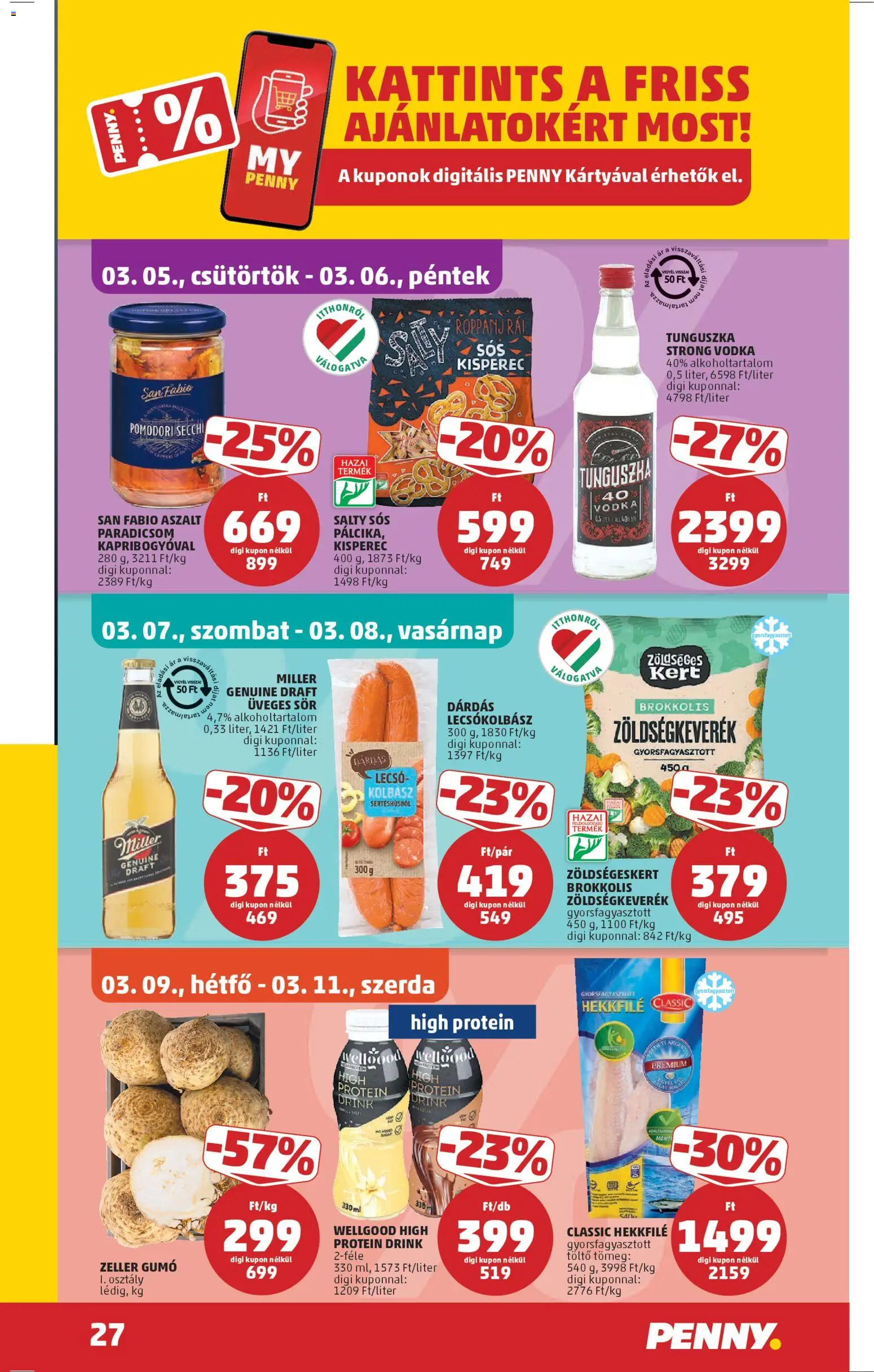 PENNY akciós ujság - amely érvényes a következő dátumtól: 05.03.2026 | Oldal: 31 | Termékek: Kolbász, Kisperec, Lecsókolbász, Vodka